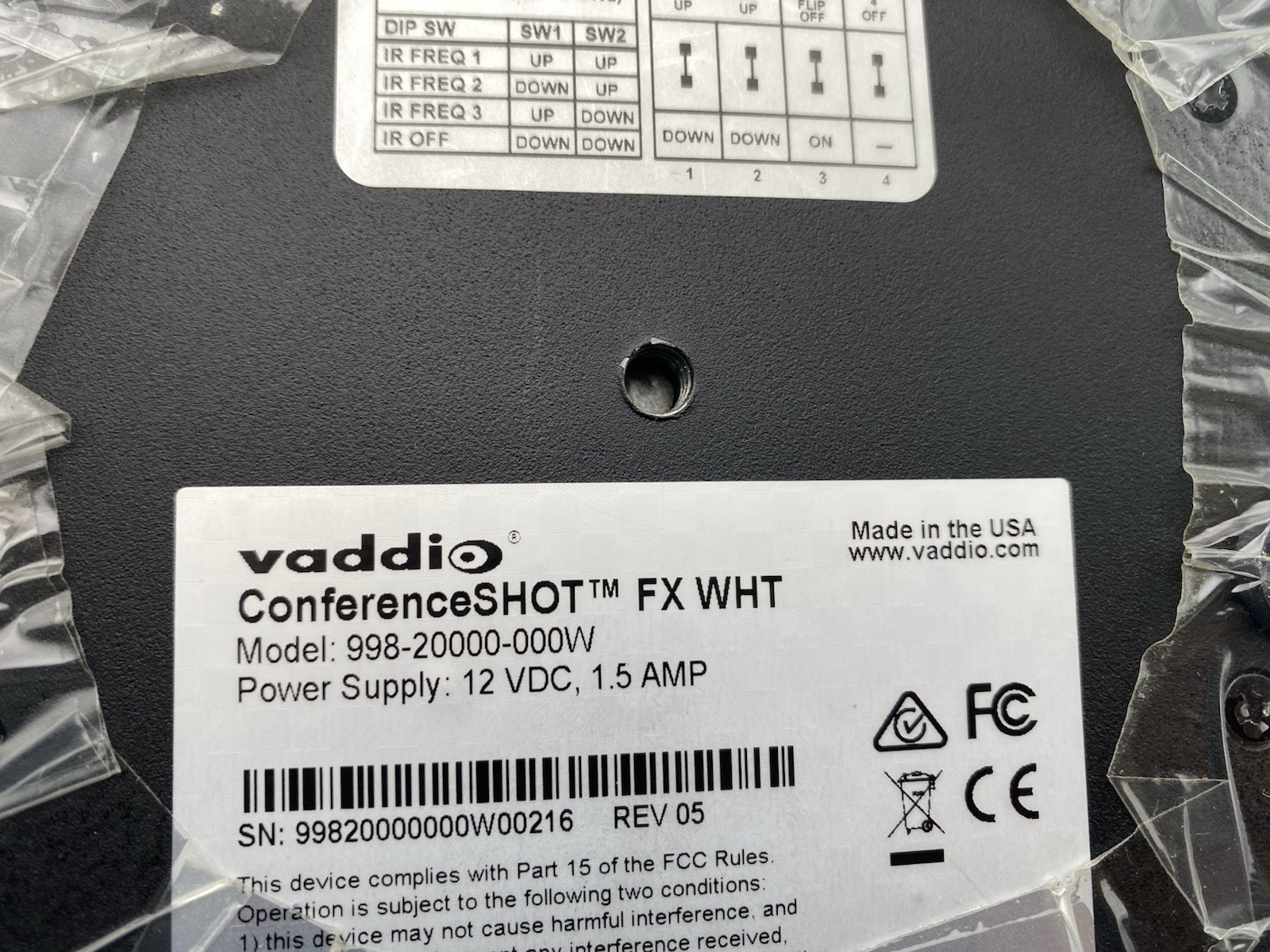Vaddio ConferenceSHOT FX White 998-20000-000 Conferencing Camera No Accessories