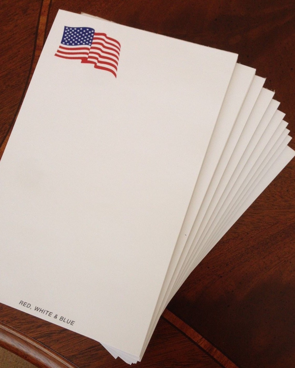 5 1/2″ x 8 1/2″ Note Pads / Memo Pads » American Flag» 10 Pads of 50