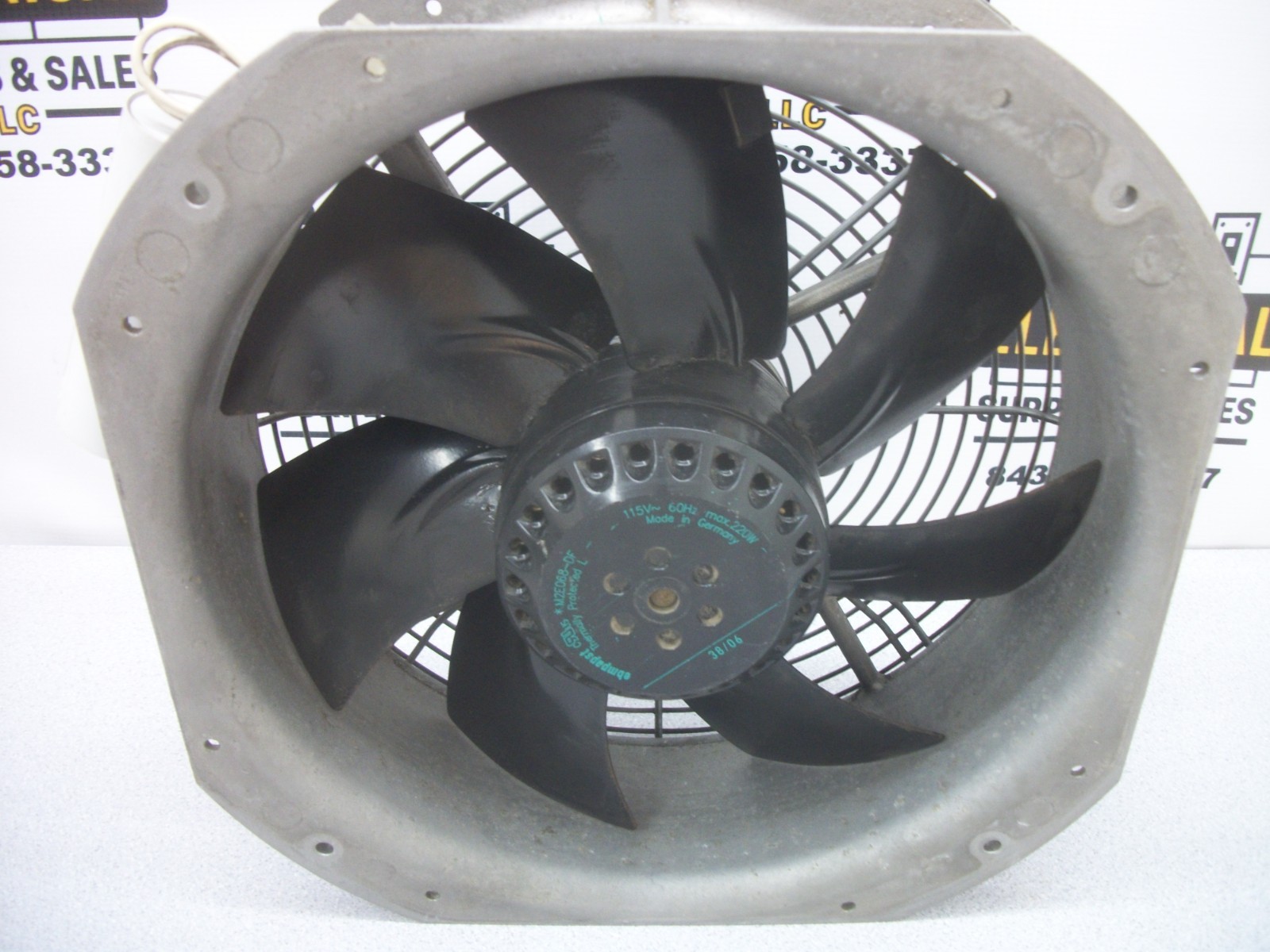 EBMPAPST FAN & FILTER UNIT VENTILATOR W2E250-HJ40-07 115VOLT 1.5/2.0AMP 167/230W