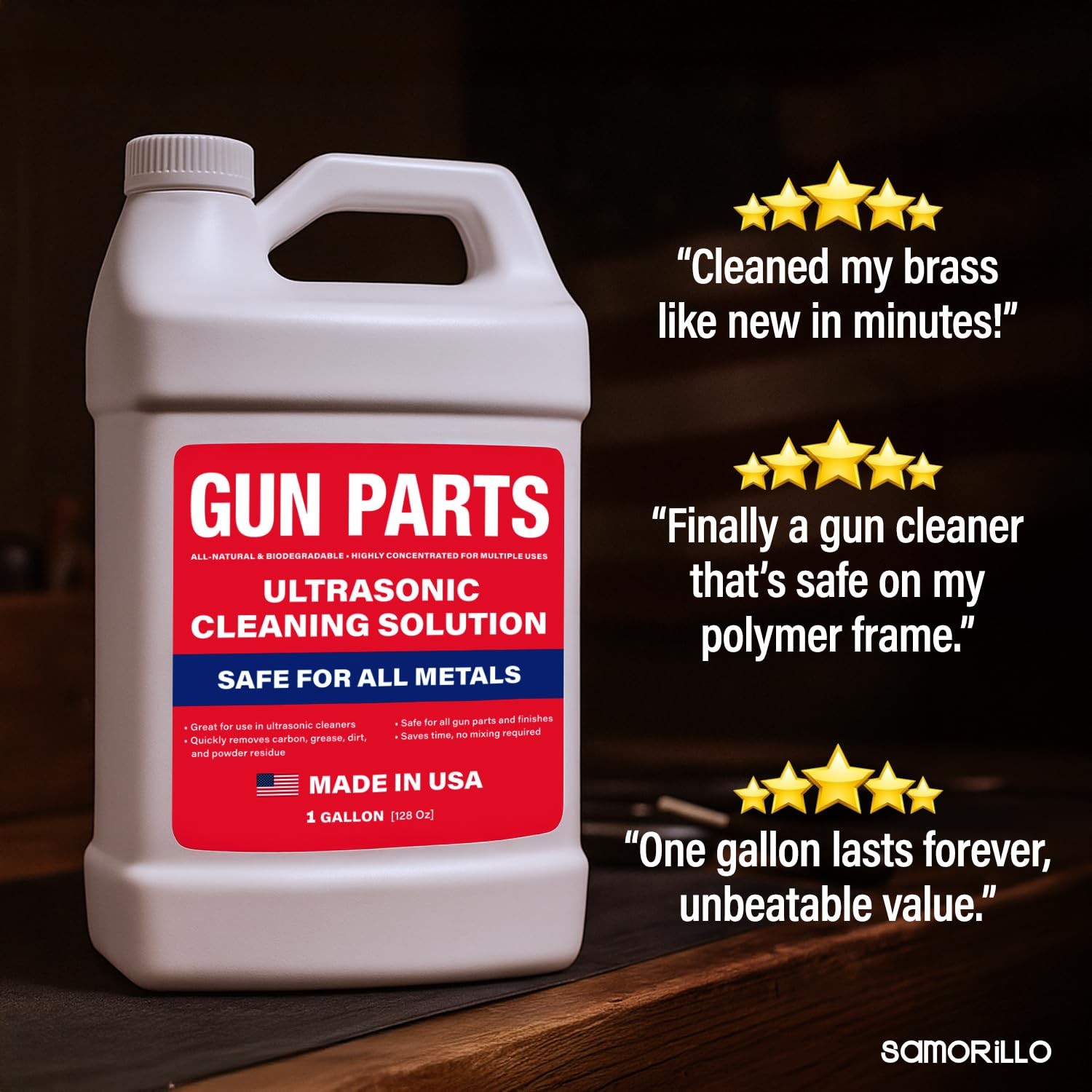 Ultrasonic Gun Cleaning Solution – 1 Gallon/128oz [Made in USA] Concentrated…