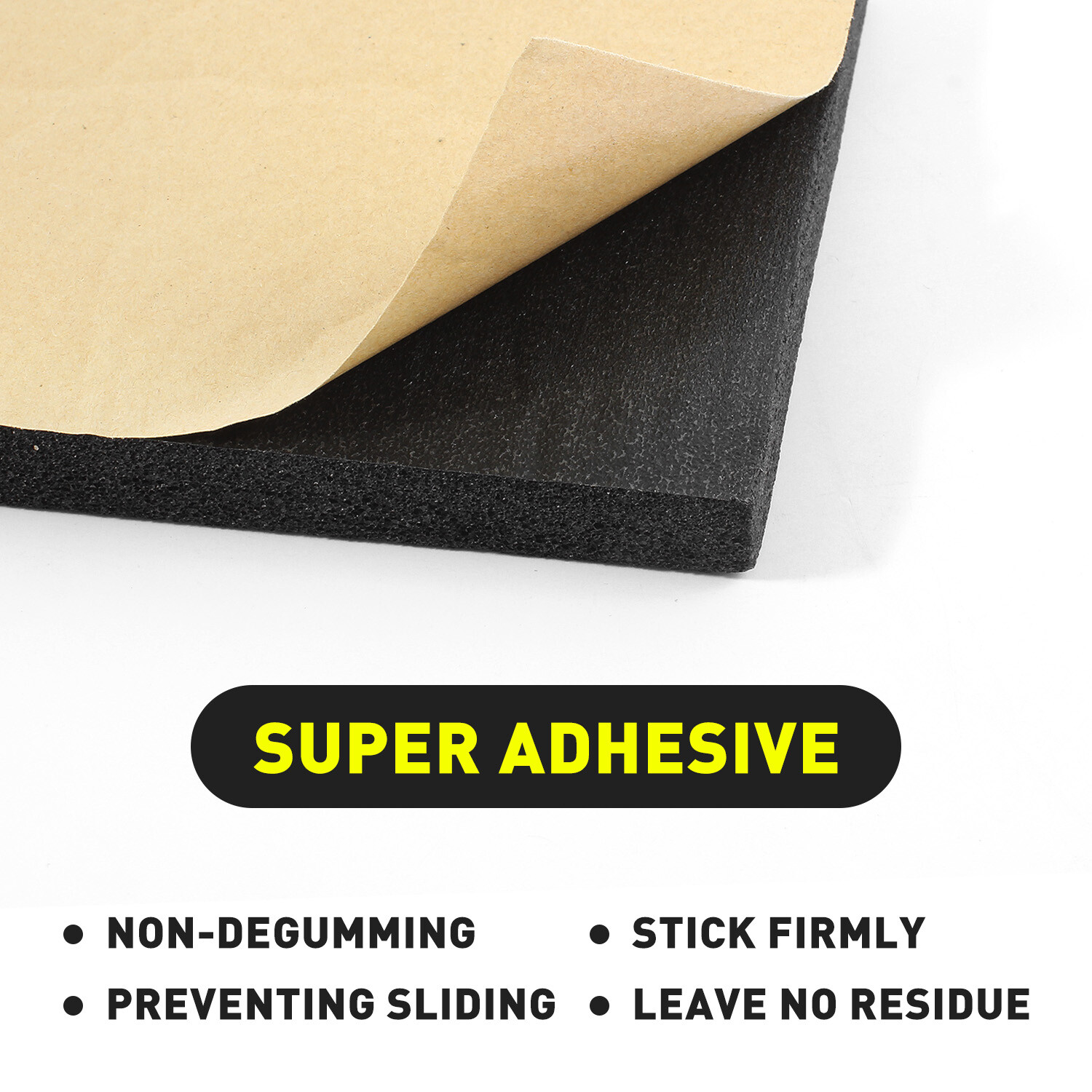 2Roll 59″x12″ Self-Adhesive Sound Insulation Acoustic Foam, Sound Proof Padding