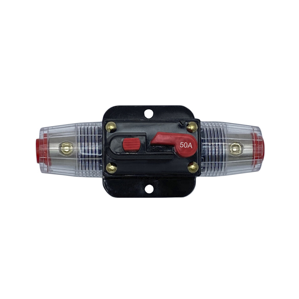 50A Inline Circuit Breaker Stereo Audio Manual Reset for Auto Marine RV 50 Amp