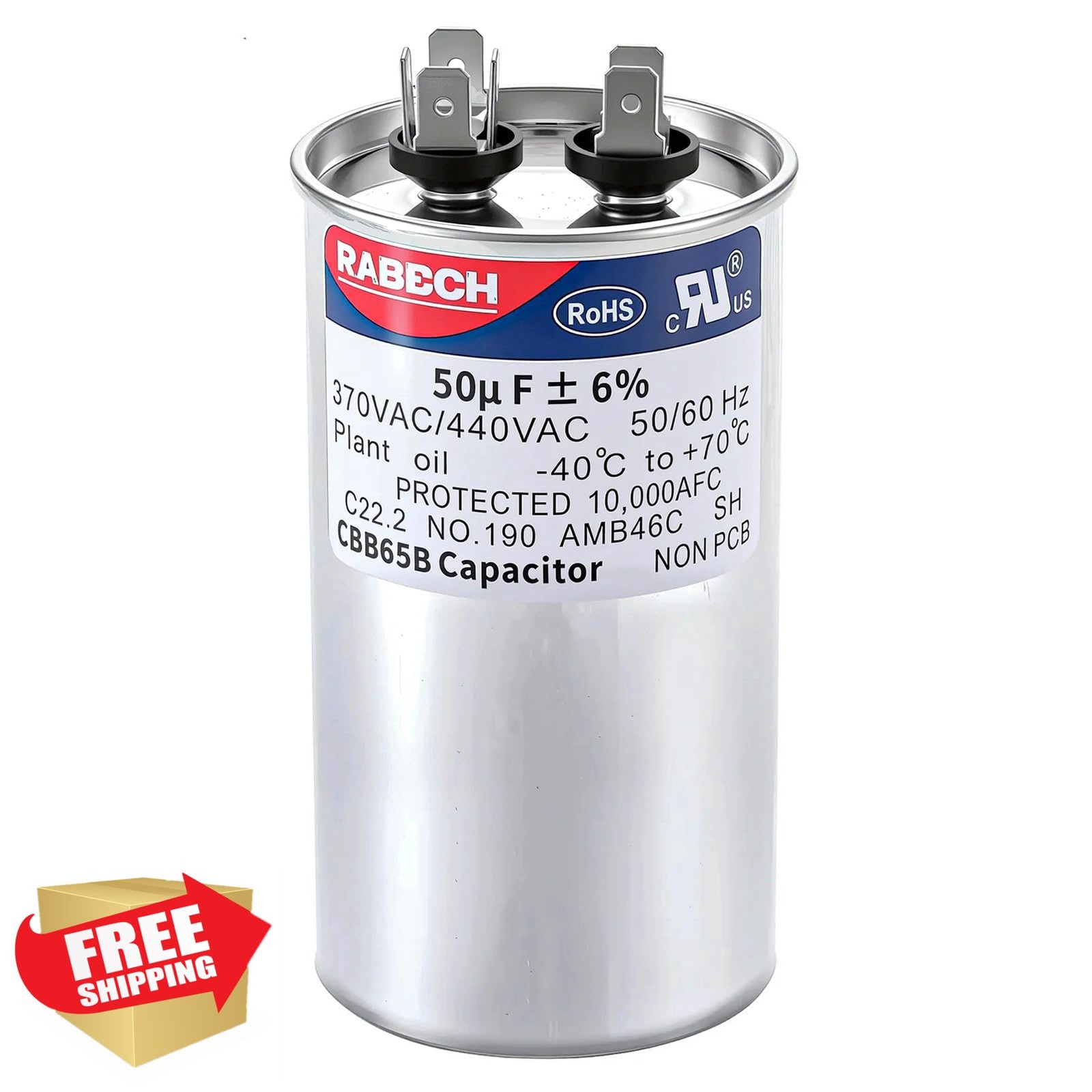 RABECH 50MFD 370-450V Capacitor