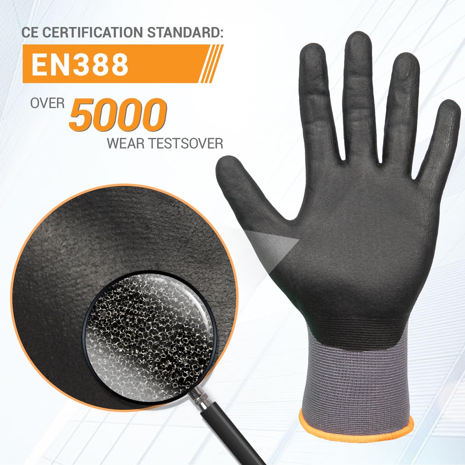 Safety Work Gloves 6/12 Pairs Micro Foam Nitrile Coated Endurance Seamless Kn…