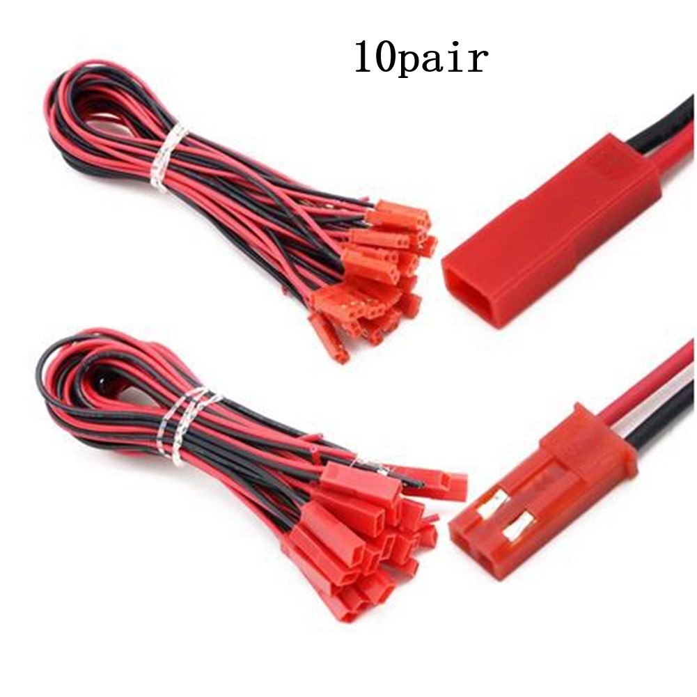 Connector Cable with 2P Assembled Connector 200mm Red + Black Wire