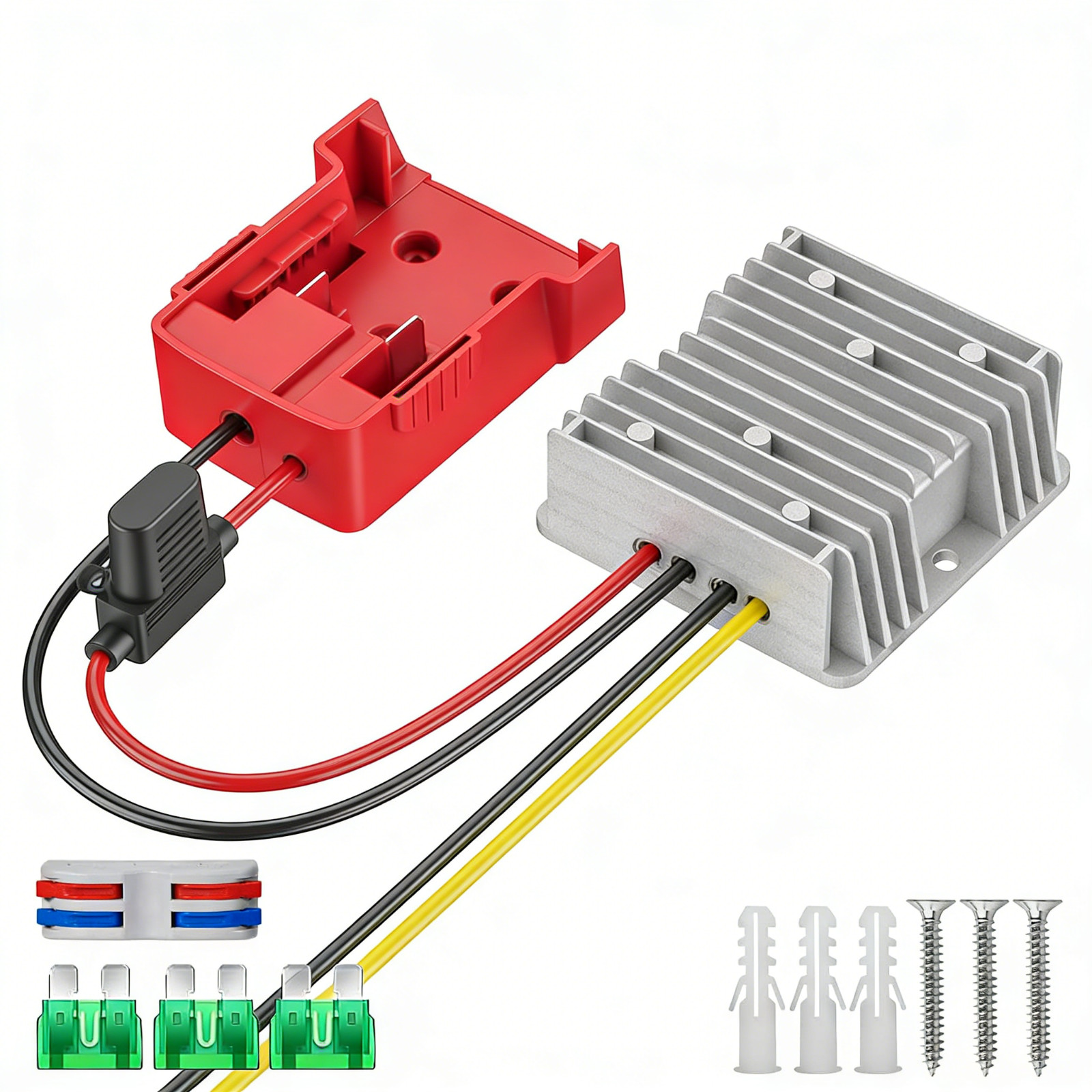 DC 18V to 12V 20A 240W Step Down Converter Compatible with Milwaukee 18V Battery