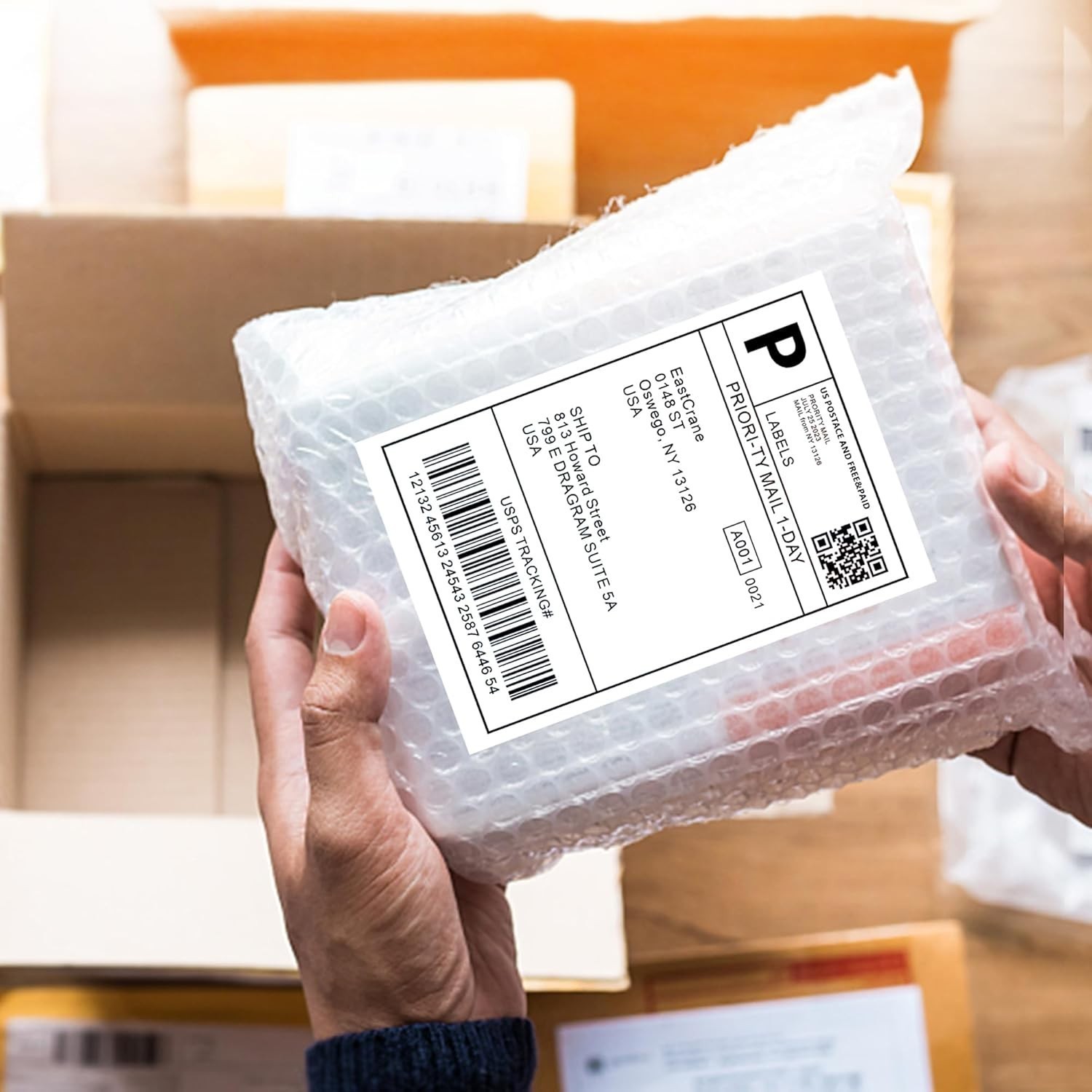 4″x6″Fanfold Direct Thermal Shipping Labels for Zebra & Rollo Printer white US