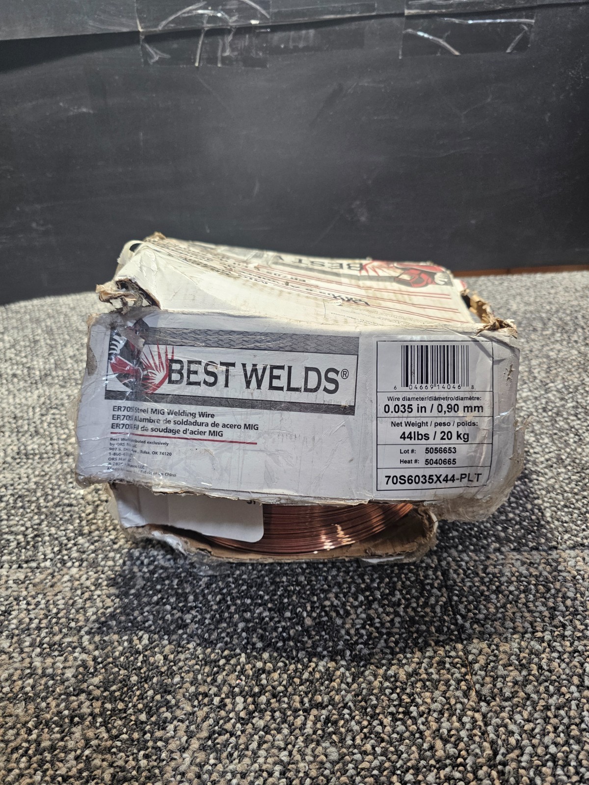 Best Welds 70S6035X44-PLT MIG Welding Wire, 0.035 in Wire Dia, 44 lb Spool