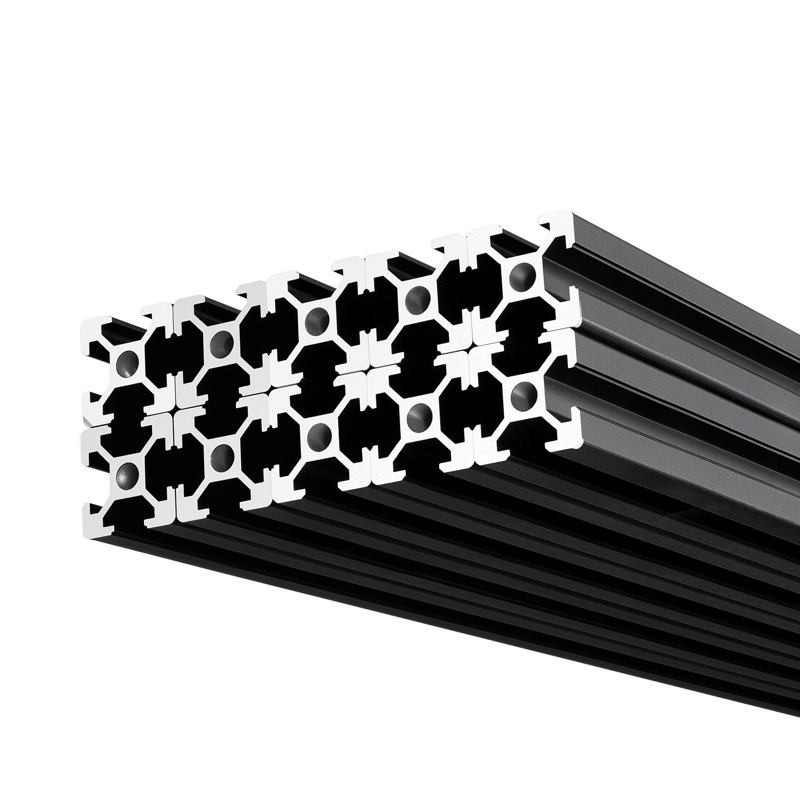 VEVOR 10PCS 2020 Aluminum Extrusion 48″ 1220 mm T Slot Linear Rail Black