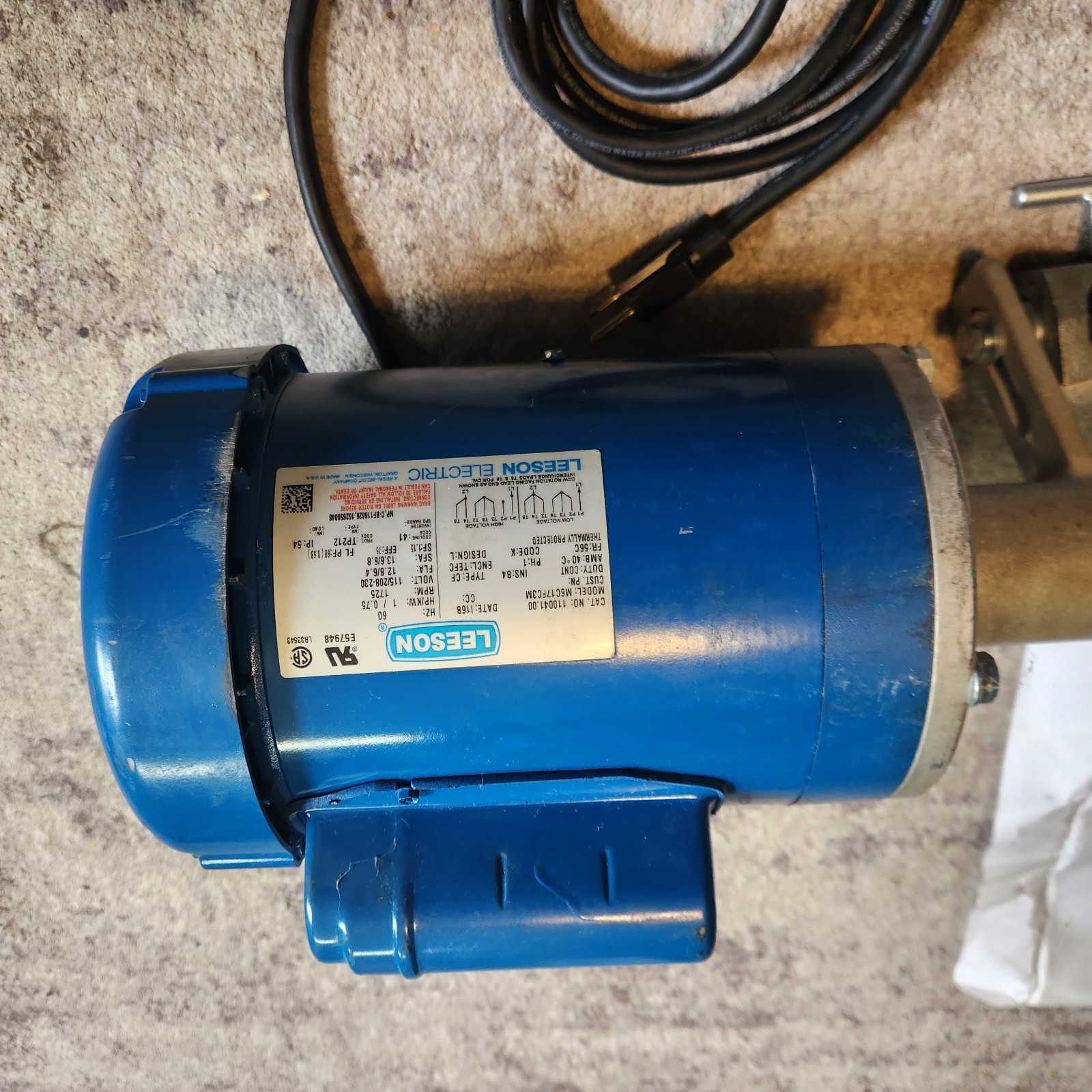 Grovhac 1HP Electric 55 Gallon Drum Mixer Agitator C-Clamp Mount Leeson Portable