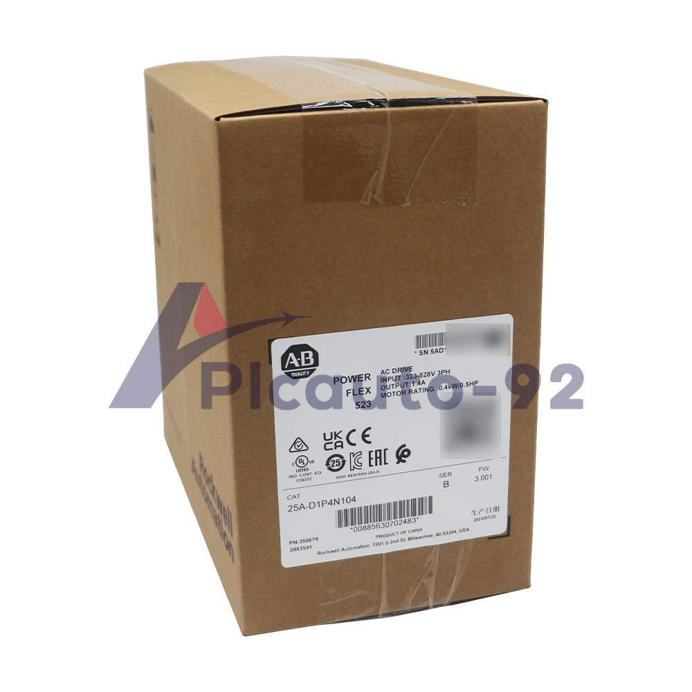 New Factory Sealed 25A-D1P4N104 Allen Bradley PowerFlex 523 AC Drive 0.4 kW