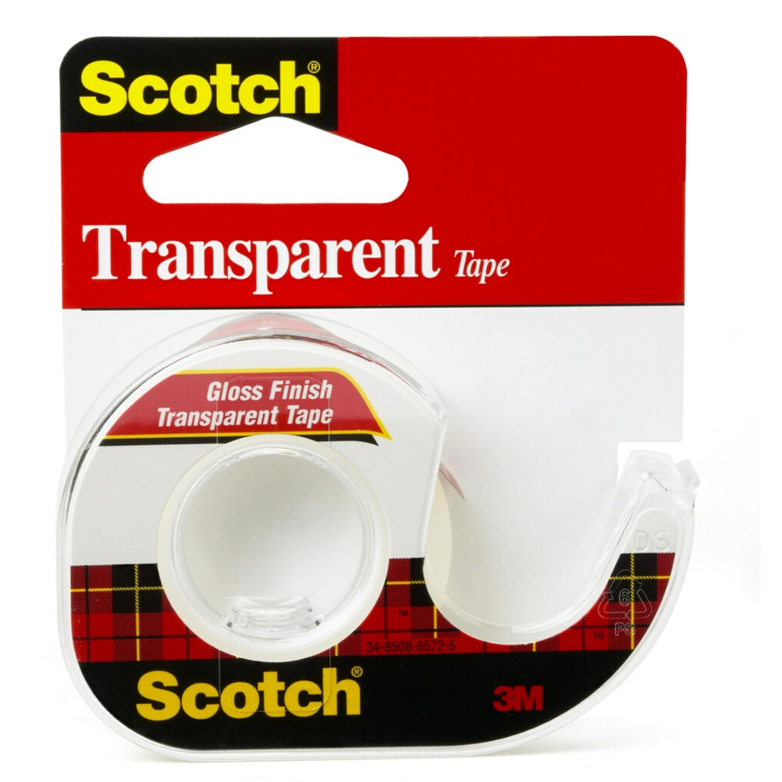 Scotch Transparent Tape, 0.5 in x 450 (12.7 mm 0.50 x 450 in,
