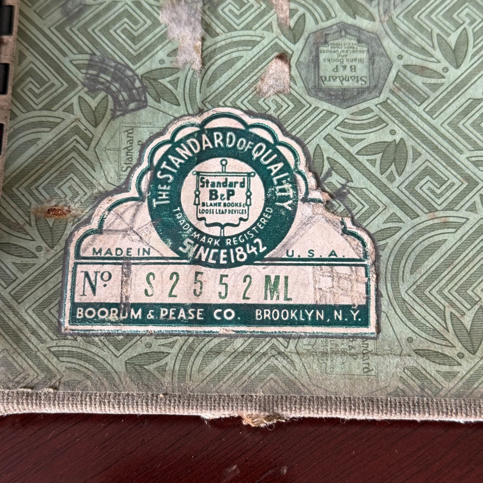 Boorum & Pease Vintage No. S2552ML Account Ledger 3 Ring Binder Stencil Office
