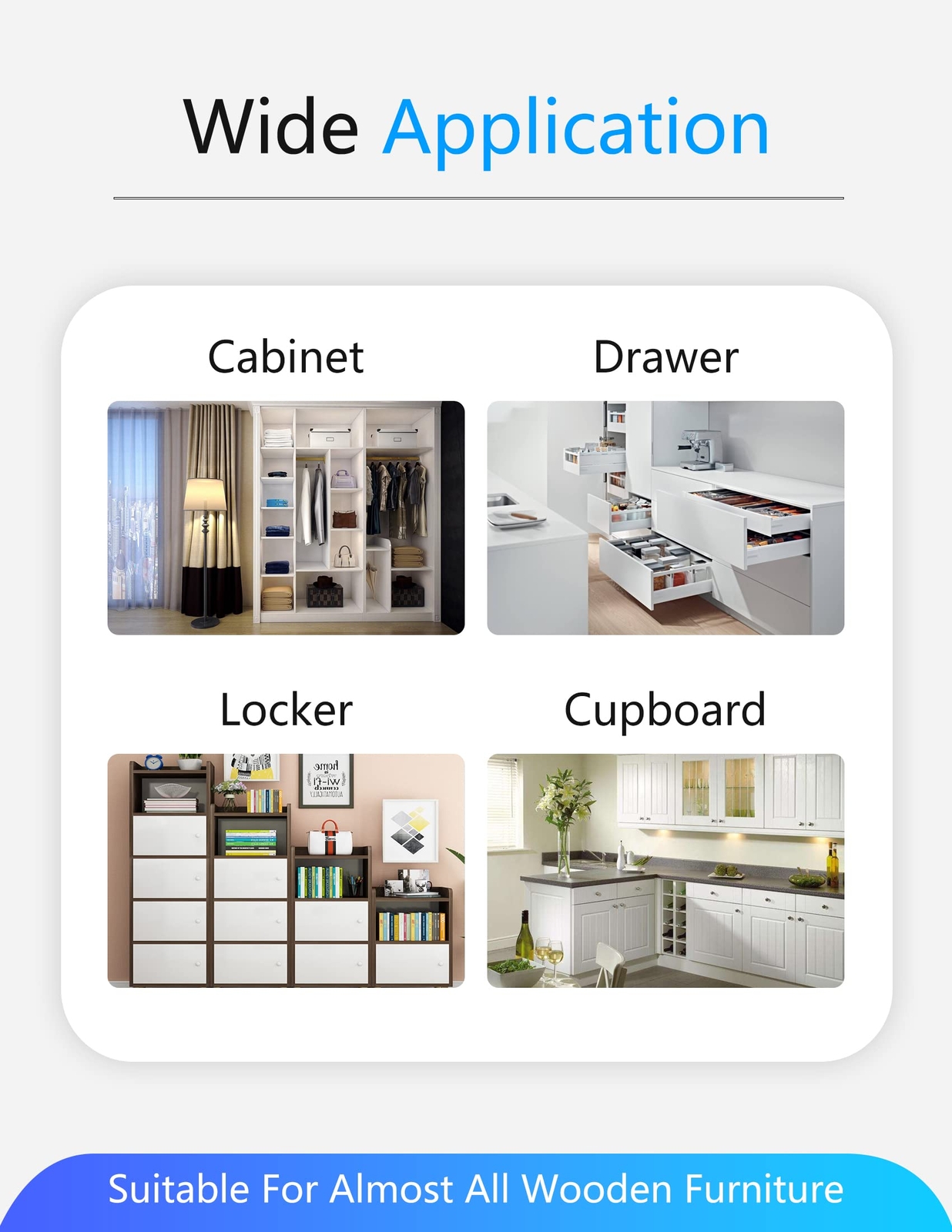 Fingerprint Cabinet Lock Keyless & Hidden Smart Biometric Security for Drawers