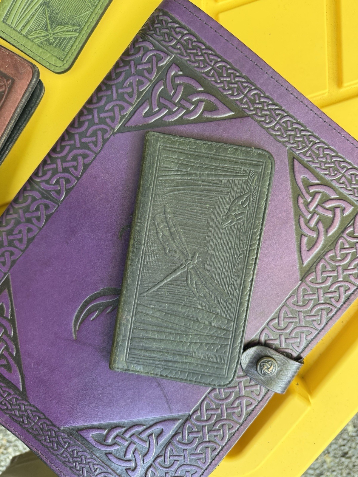 OBERON Design Celtic Leather Notebook Relief LOT COLLECTION Of 7 Pieces SEE PICS