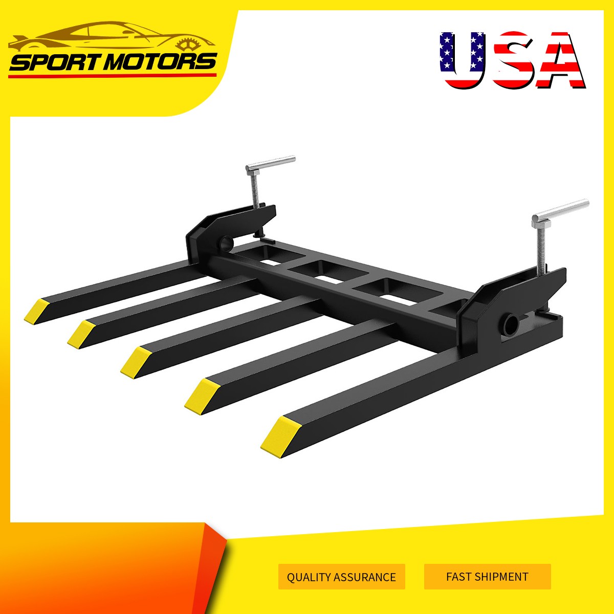 42″ Durable Clamp-On Debris Fork for Tractor and Skid Steer Heavy Duty 2500 LBS