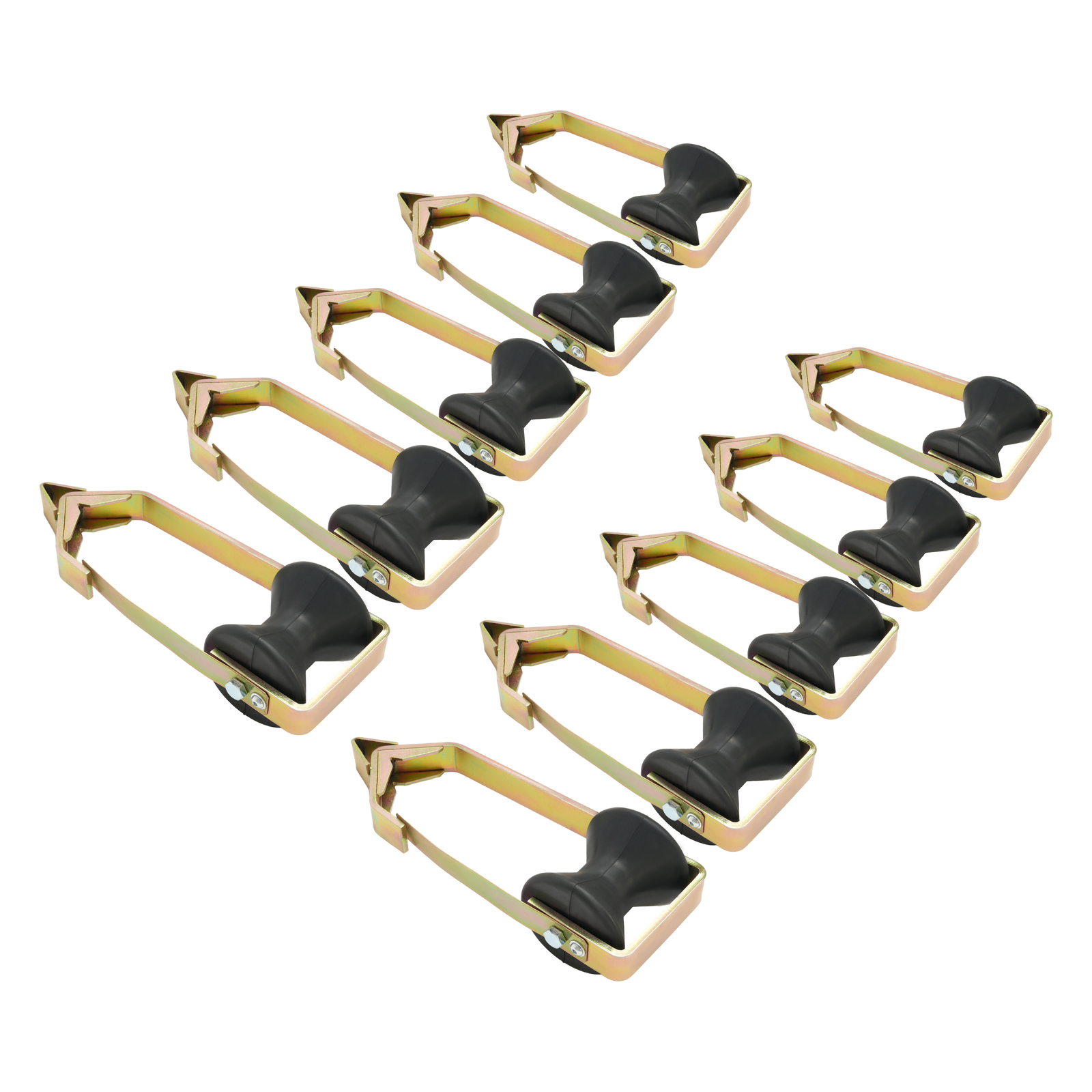 10Pcs Zinc-Plated Steel Colored Zinc 3 inch Cable Roller For RO300 New