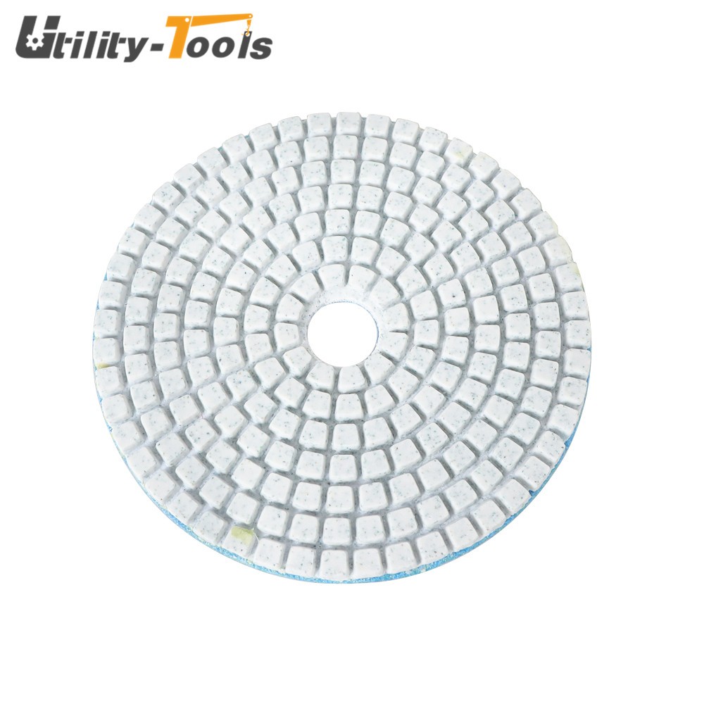 7 Pieces Diamond Polishing Pads 4 Inch Wet/Dry Set For Concrete Marble New