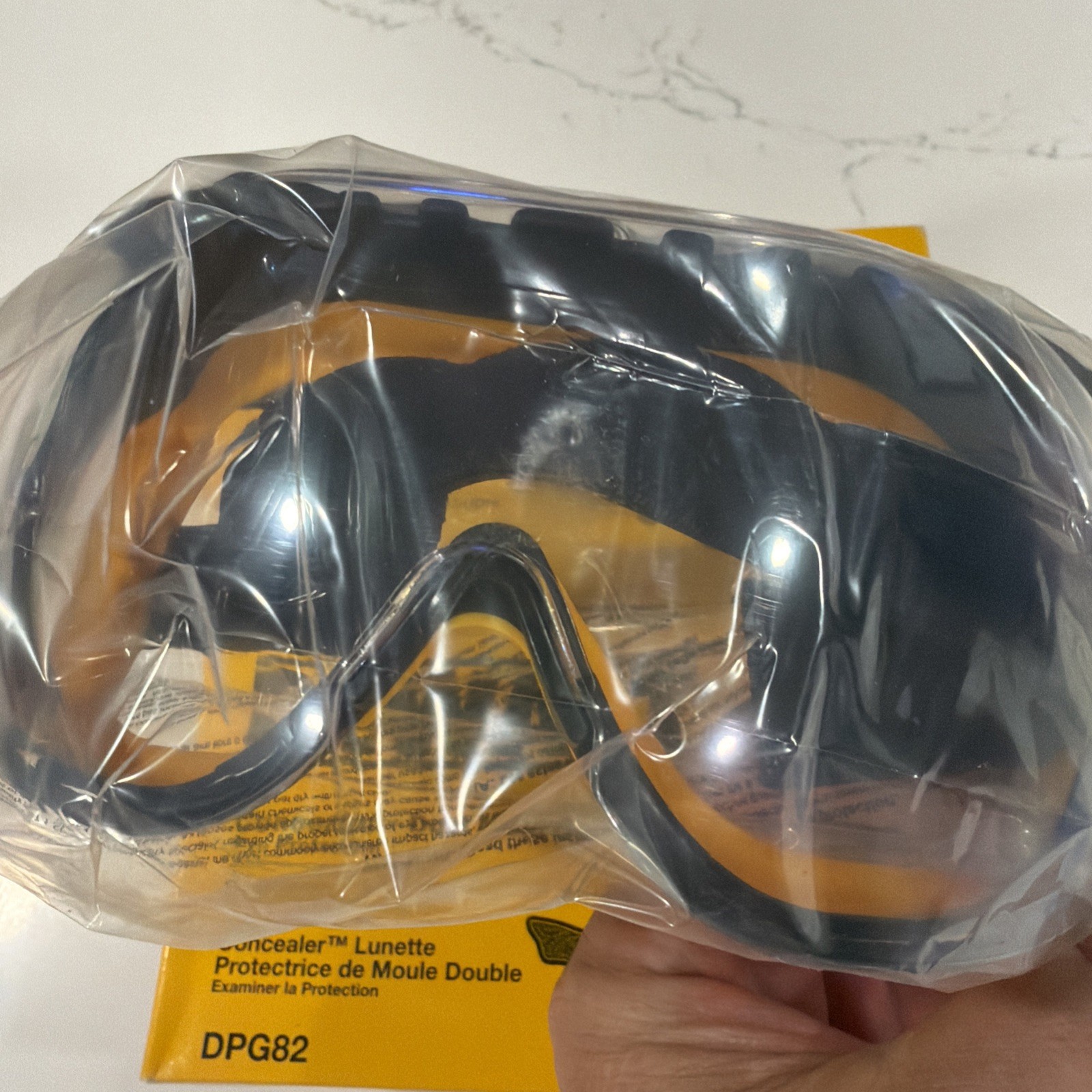 Two (2) Dewalt DPG82 Concealer Anti-Fog Dual Mold Safety Goggles