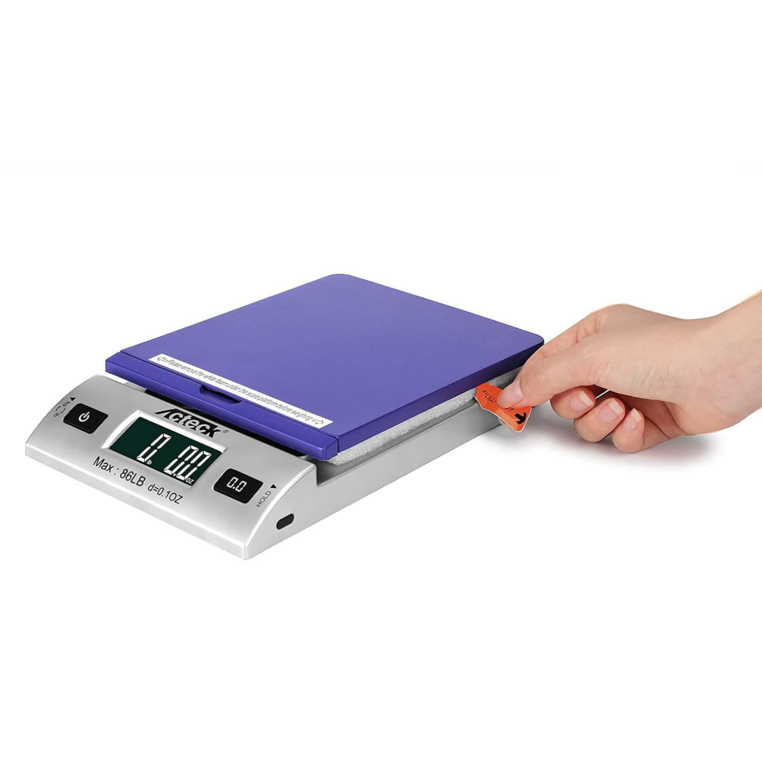 Acteck A-DS86 Blue 86 lb x 0.1OZ Digital Postal Shipping Scale Adapter+Batteries