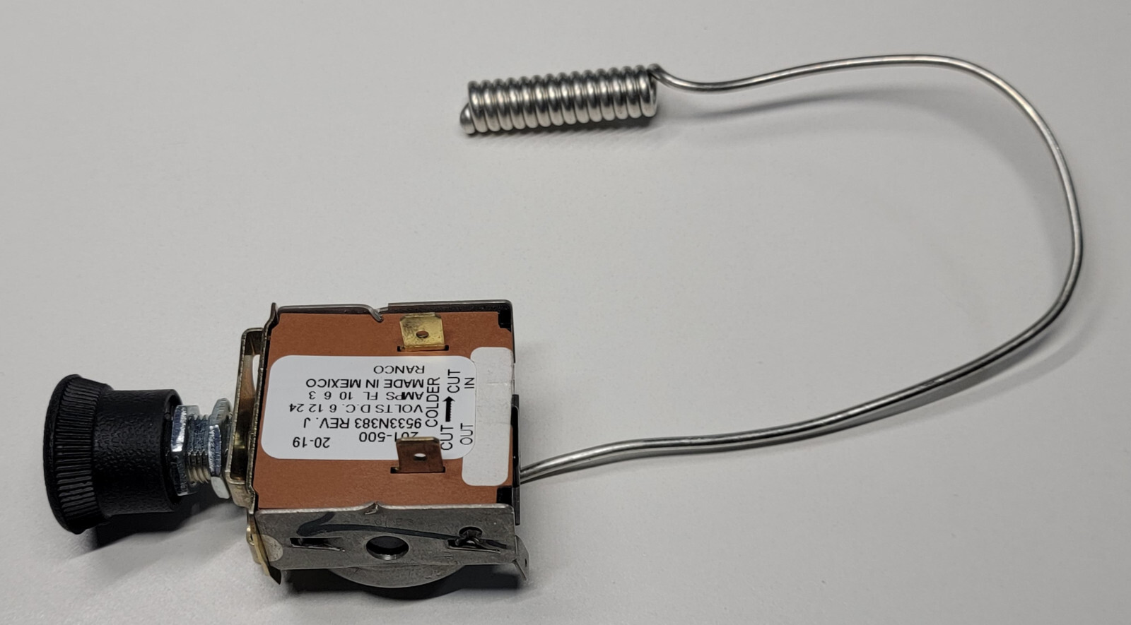 Ranco 9533N383 A/C Rotary Thermostat Refrigeration Temperature Sensor w/ Knob