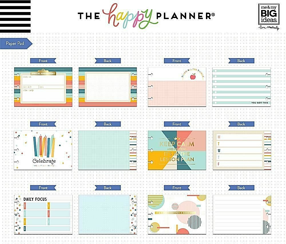 The Happy Planner Multi Accessory Pack TEACHER – RETRO – 327 pcs