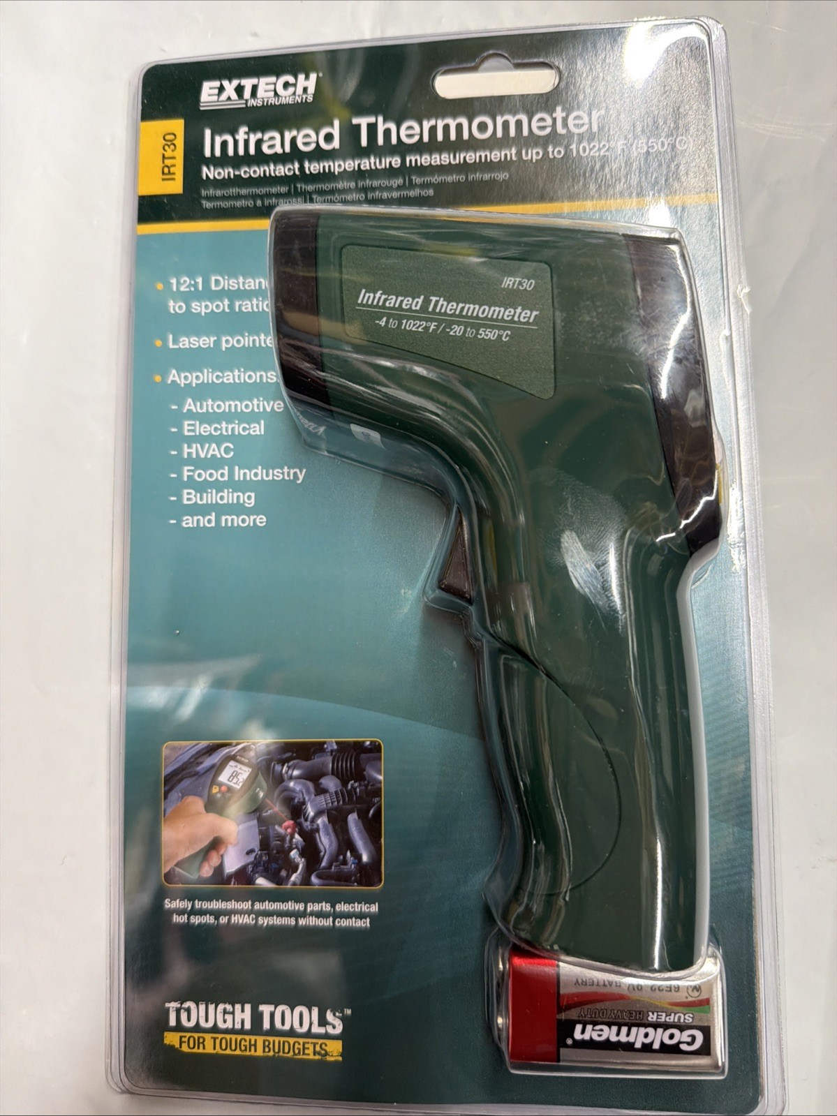 Flir System New Extech Infared Thermometer non contact up to 1022*F 550*C Oem
