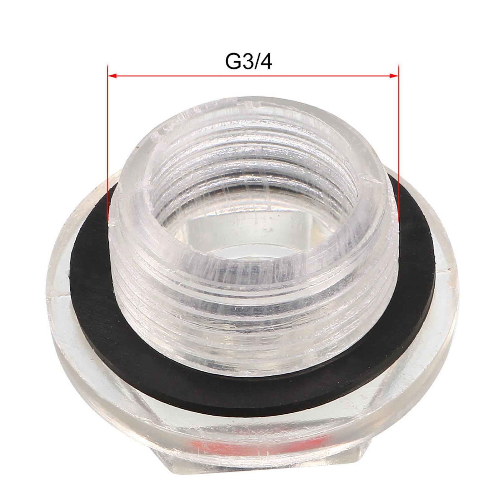 G3/4 Male Thread Air Compressor Fittings Clear Plastic Oil Sight Glass