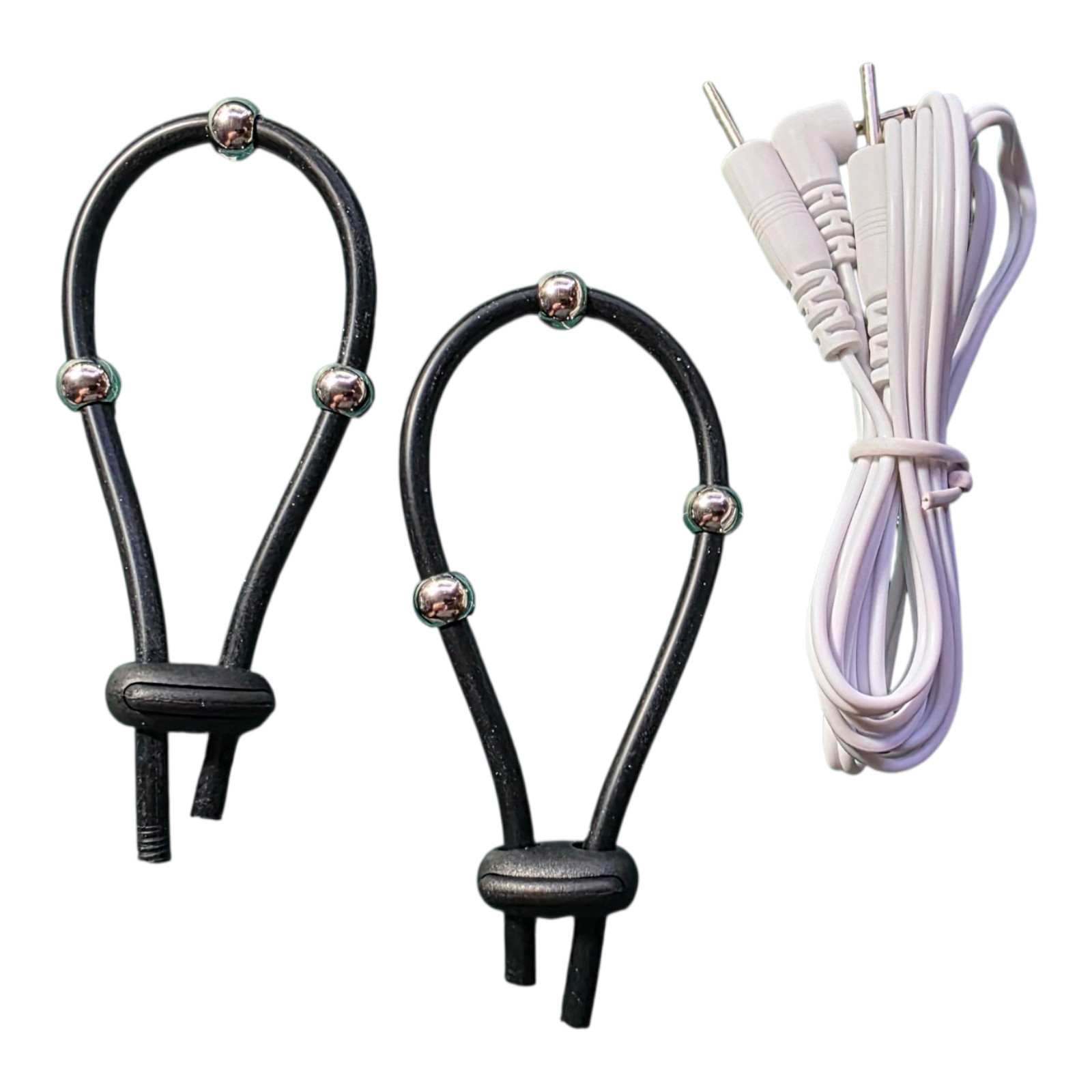 E Stim Electro Accessories Conductive Silicone Rubber Loops Cable Beads Adapter