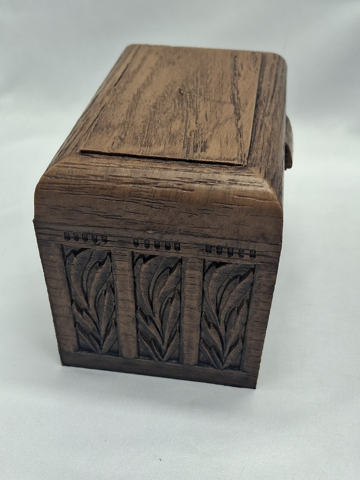 Melwood File Chest by Lerner (Made in USA) Faux Walnut Wood Plastic Recipe Box