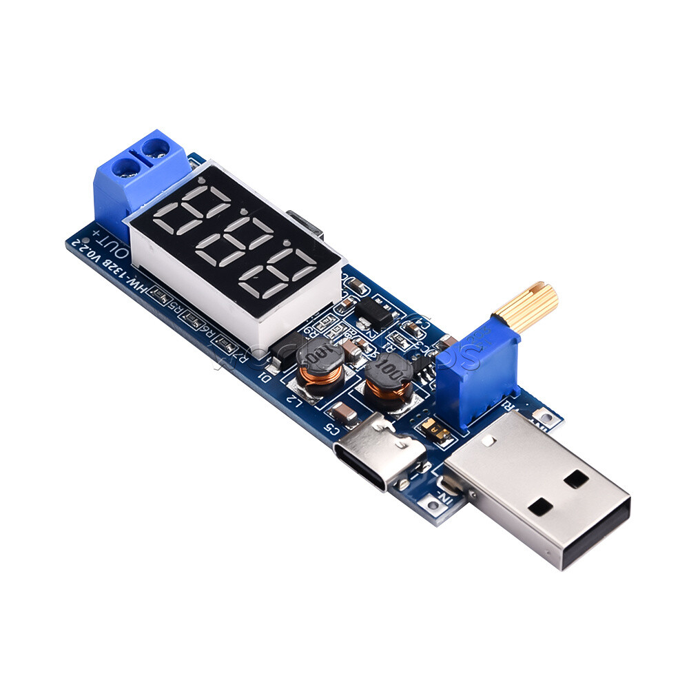 DC-DC 5V to 1.2V~24V USB Step UP/Down Boost Buck Adjustable Power Supply Module