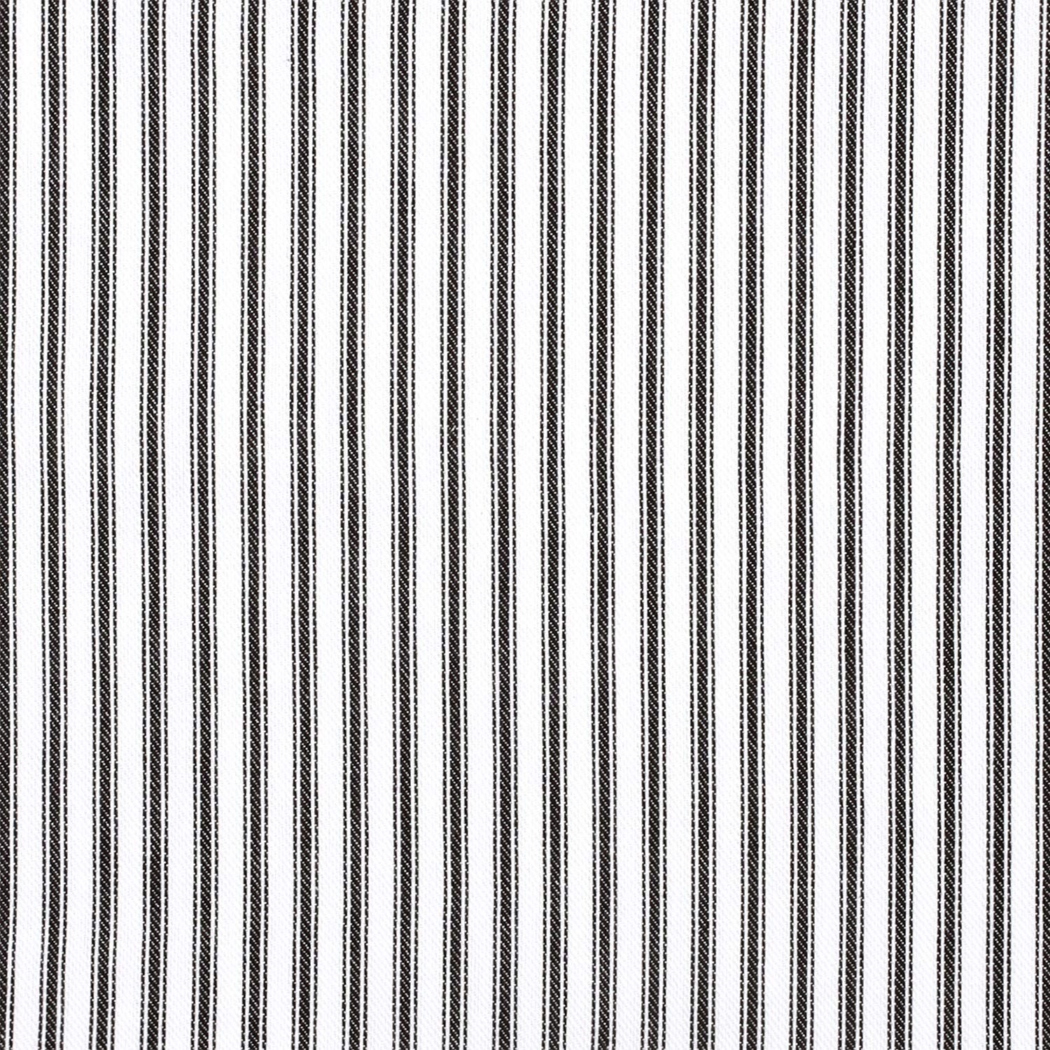 Black and White Ticking Stripe Woven Cotton Bib Apron Pocket Adjustable Strap