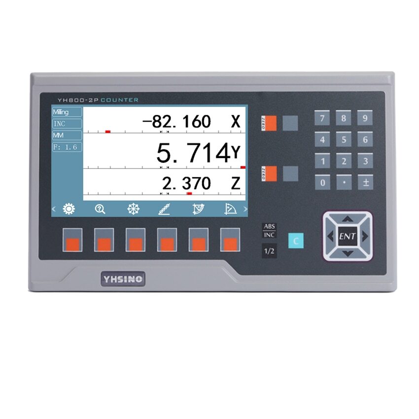 BIG Metal LCD Digital Readout YH800-2P With 2 PCS Linear Scales Linear Encoder