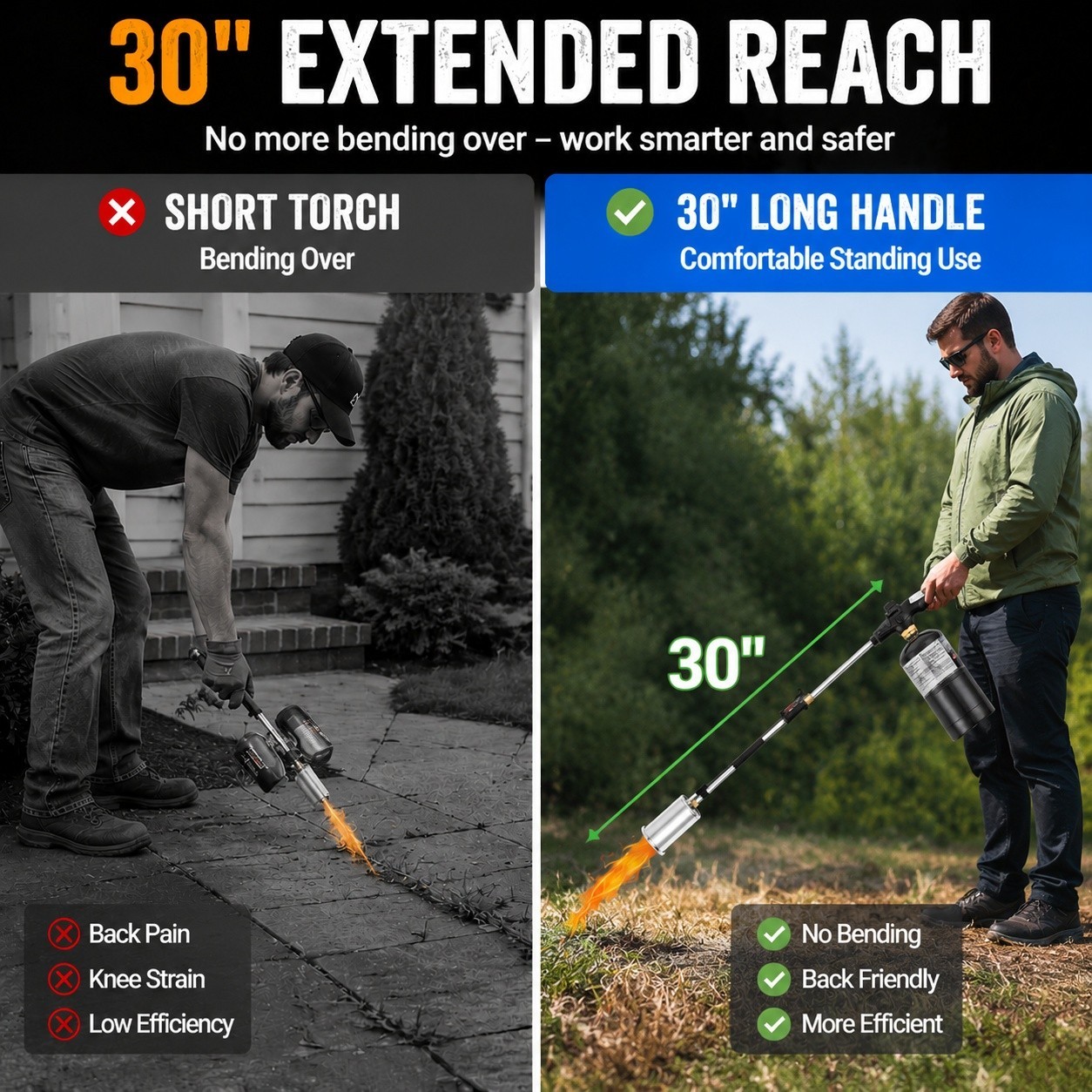 Portable Propane Torch Weed Burner Ice Snow Melter Outdoor Flame Thrower