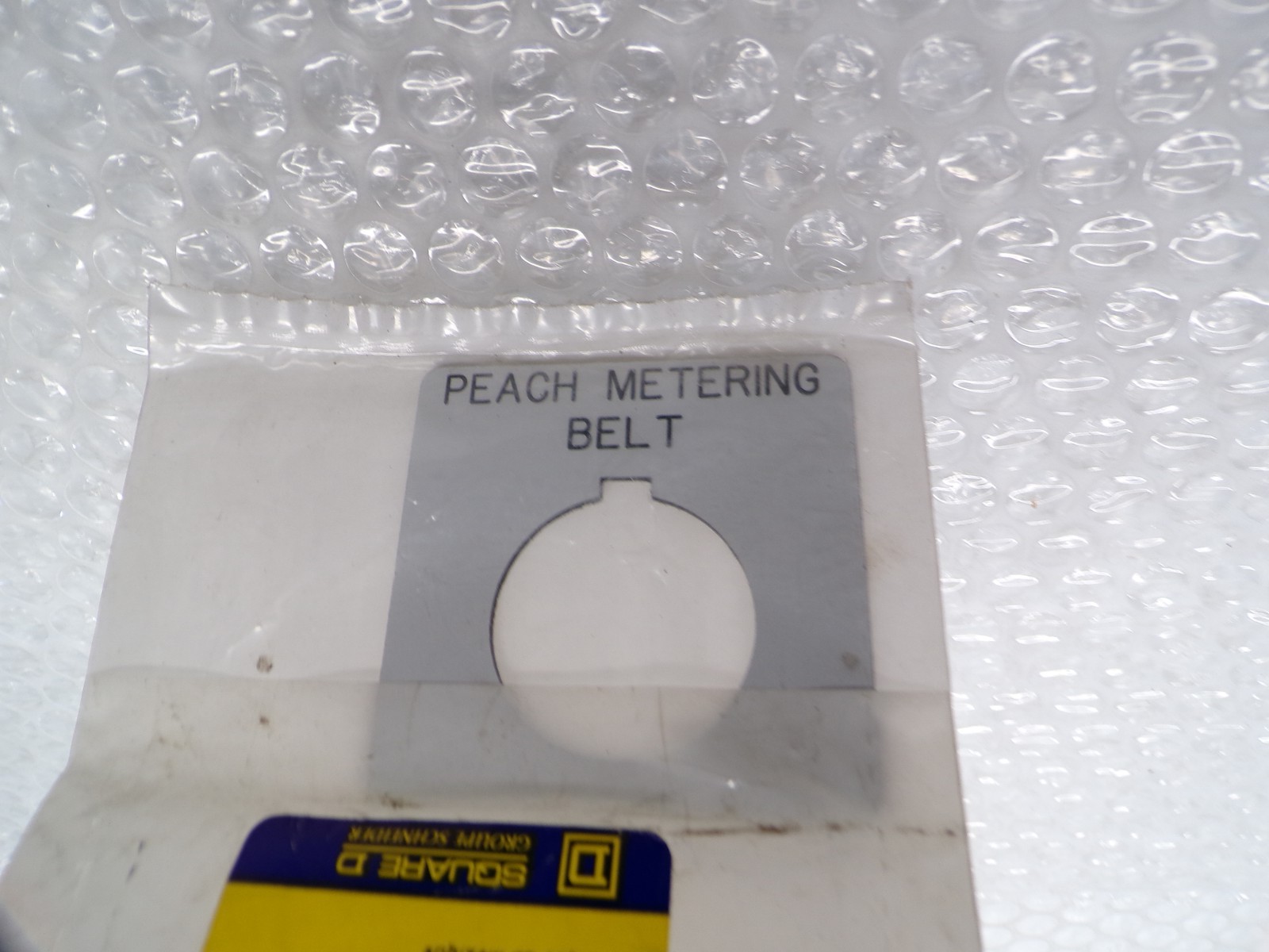 SQUARE D 9001KN199WP SER.A LEGEND PLATE PEACH METERING BELT NSMP