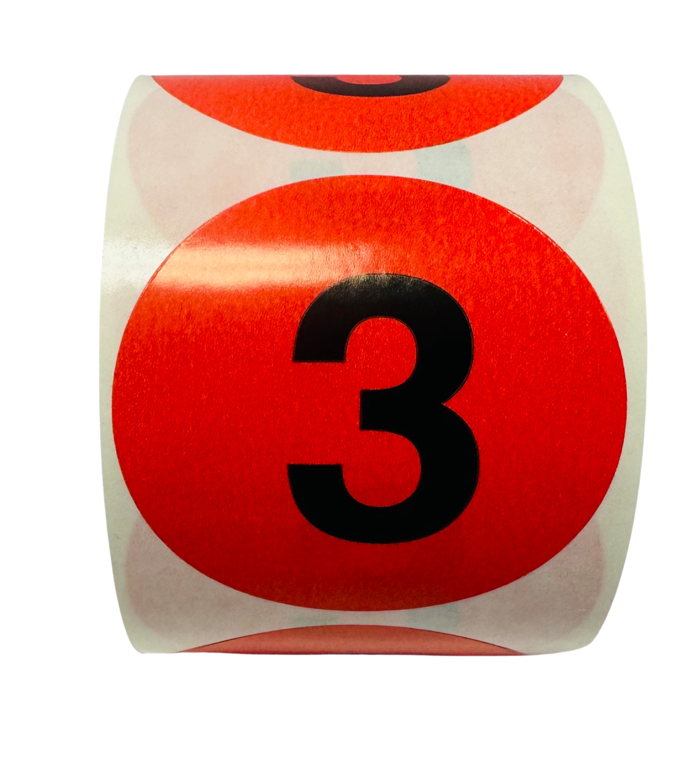 Inventory Control Numbered Labels – Number 3 (Three) 2″ Peel & Stick 500 Sticker