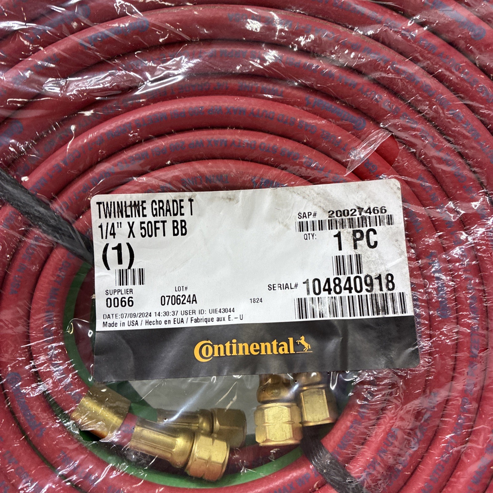 Continental Twinline Grade T 1/4″ x 50 ft NEW