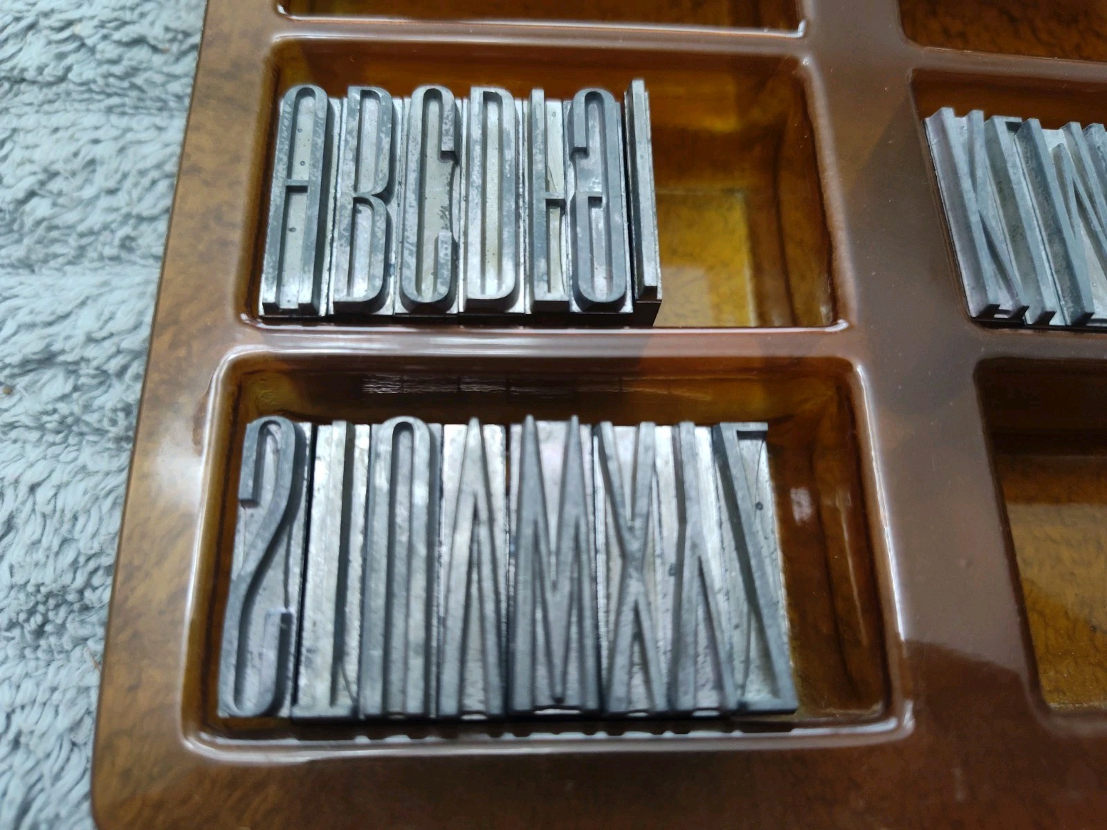 Kingsley Hot Foil Machine Letter Type Font Set 72 Pt Empire Vintage Rare CAPS