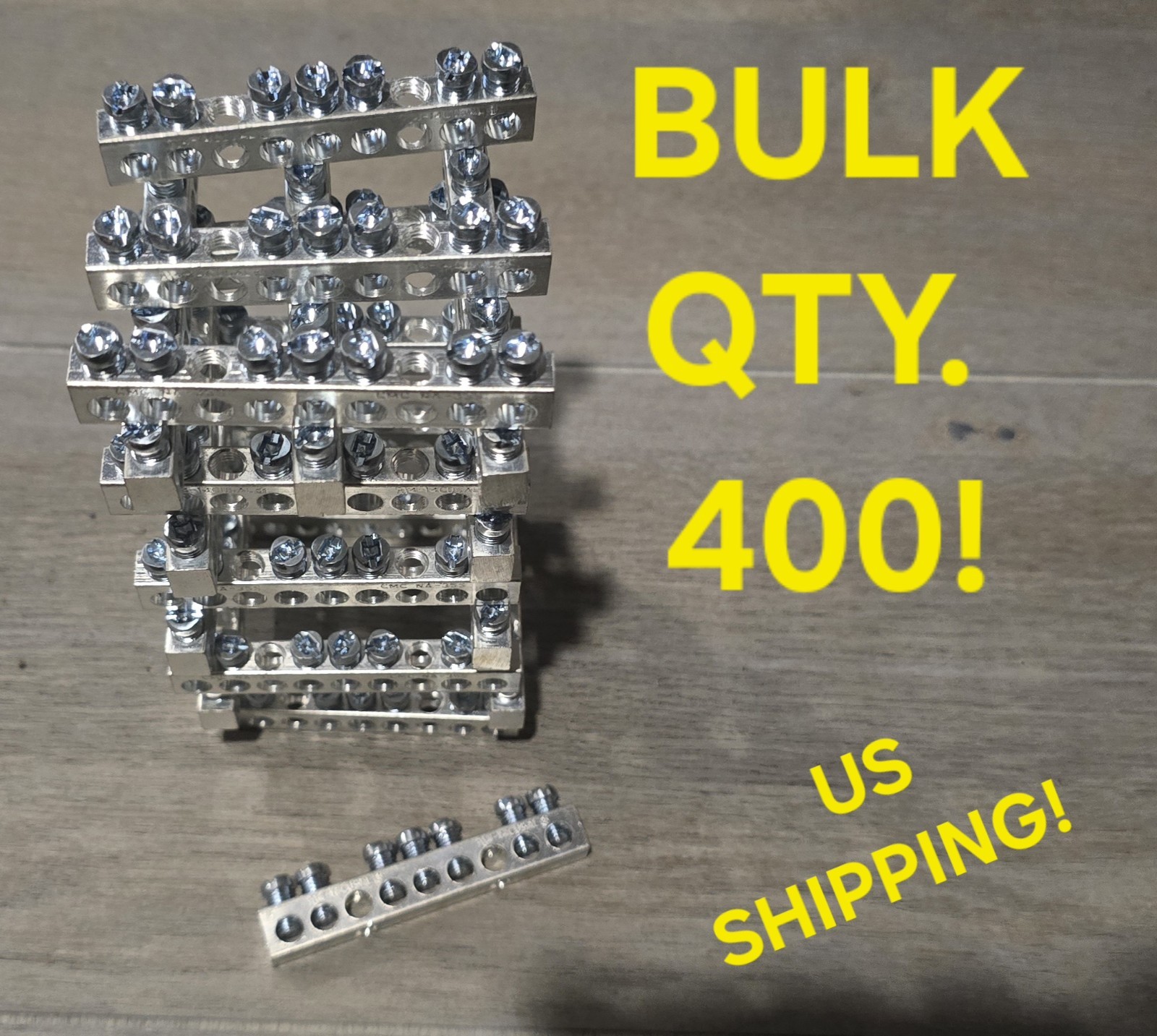 CMC NA-35S Ground Bar 4-14 CU9AL – LOT OF 400! – NEW! Square D Etc Fast Shipping