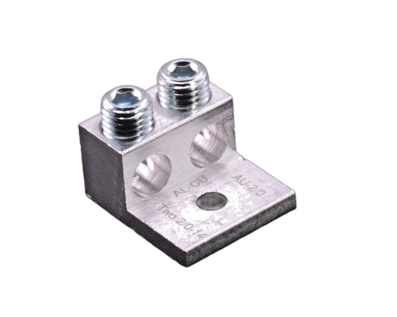 2-Port #1–#2 AWG Mechanical Lug Block 600V Cu/Al Panel Power Distribution