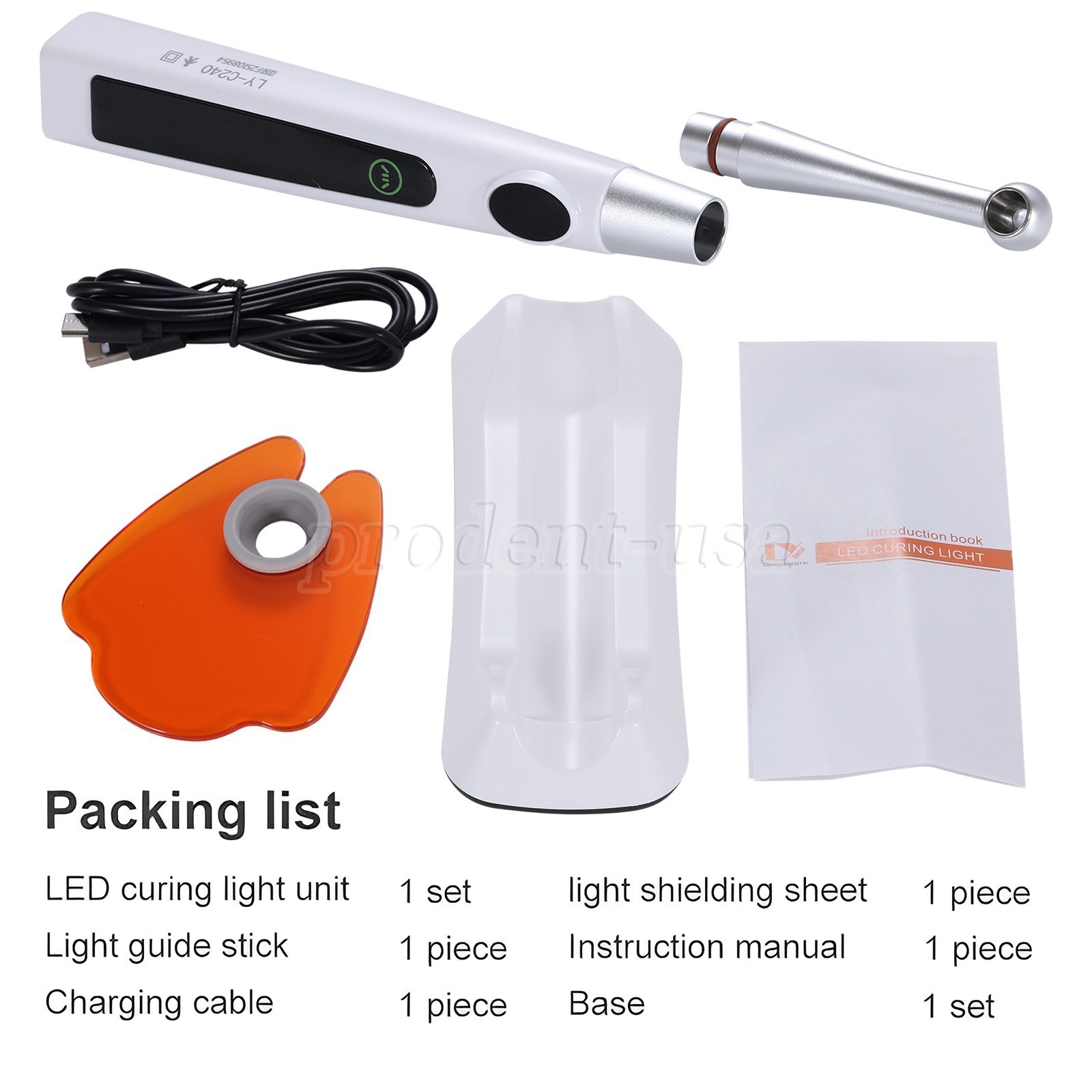 Dental Cordless LED Light Cure Lamp Metal Head 1S LED Curing Light Photopolymer