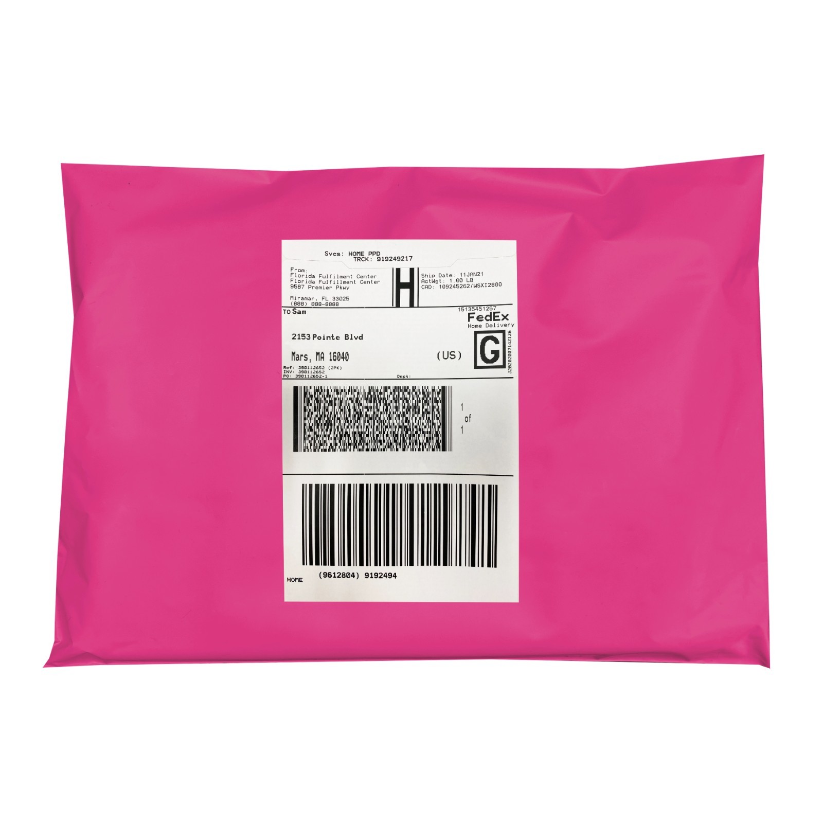 UOFFICE 500 Pink 9×12″ Poly Mailers Self-Seal Lightweight Shipping Bag