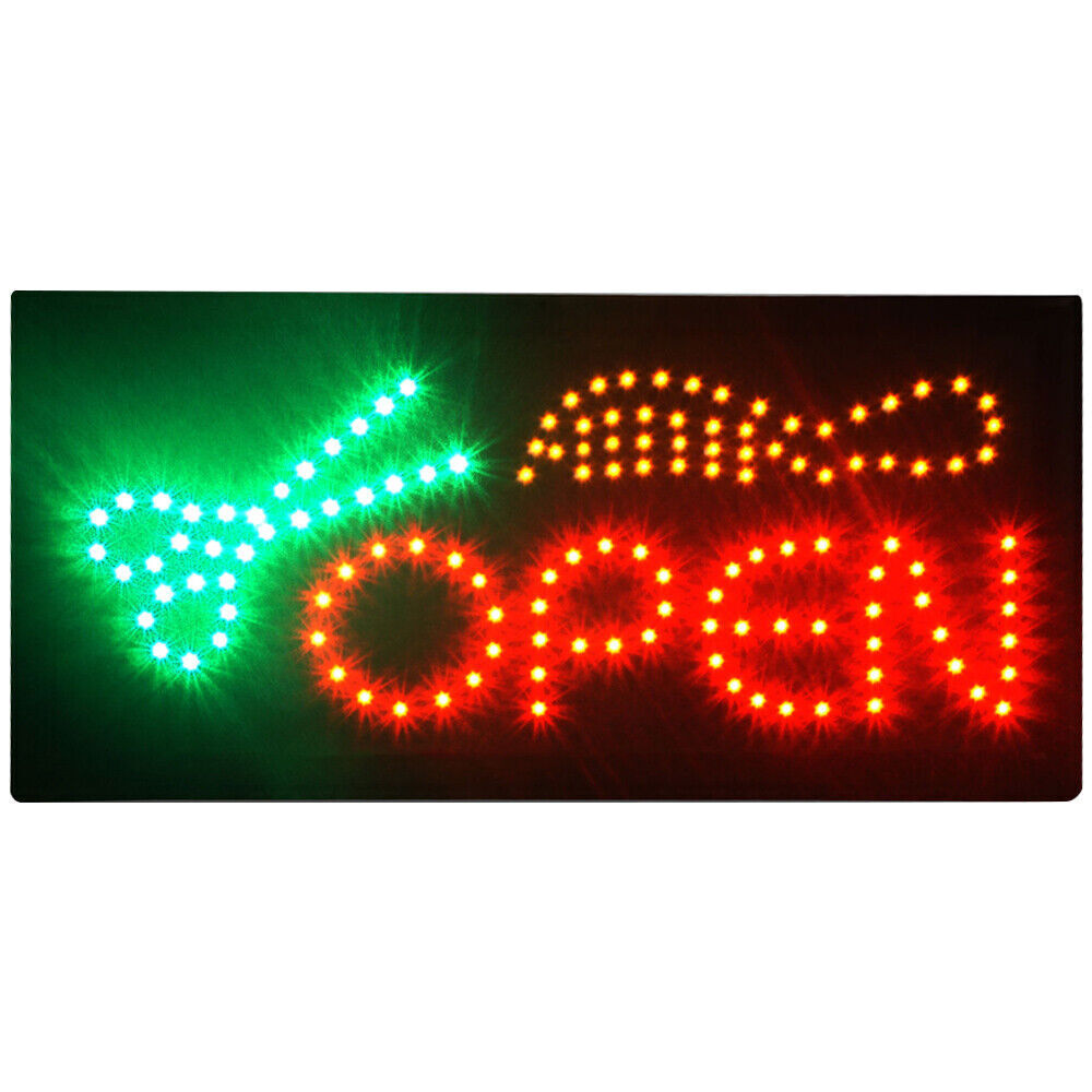 Bright LED Neon Light OPEN Signs Business Sign Animated Motion Display w/ON OFF