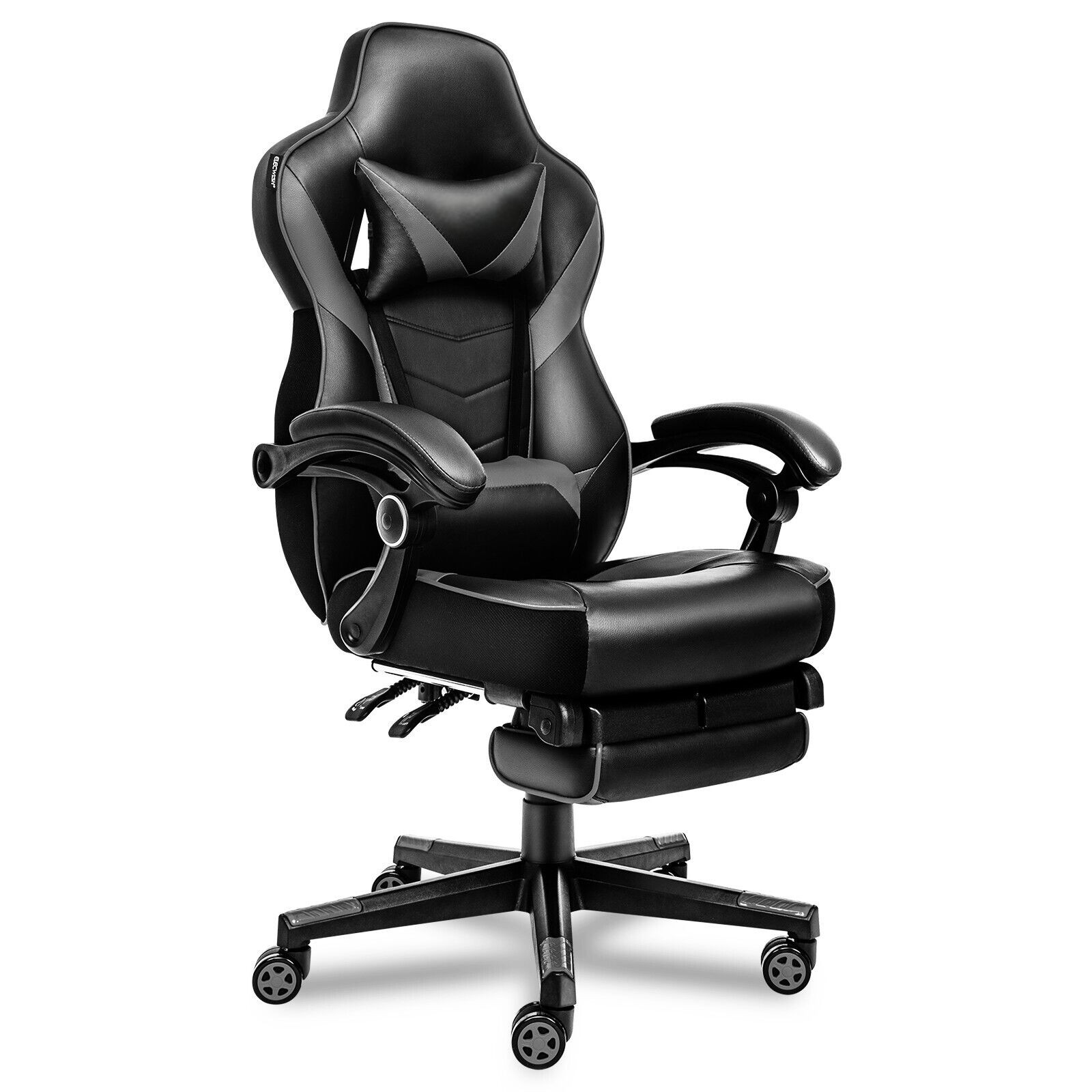 ELECWISH Gaming Chair Ergonomic Swivel Recliner Office Seat w/ Lumbar support
