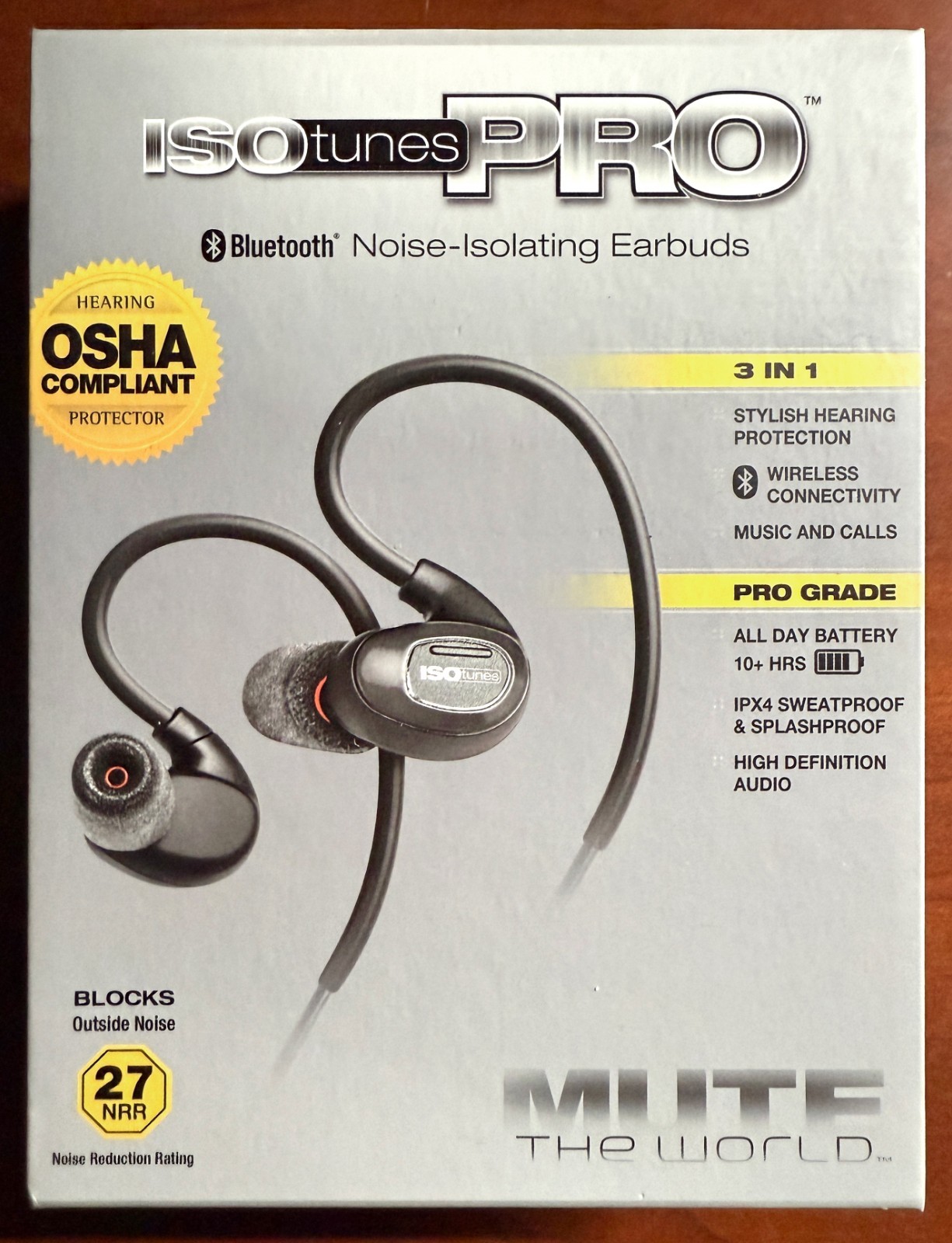 ISOtunes PRO 1.0: Bluetooth Hearing Protection, 27 dB Noise Reduction IT-07 New