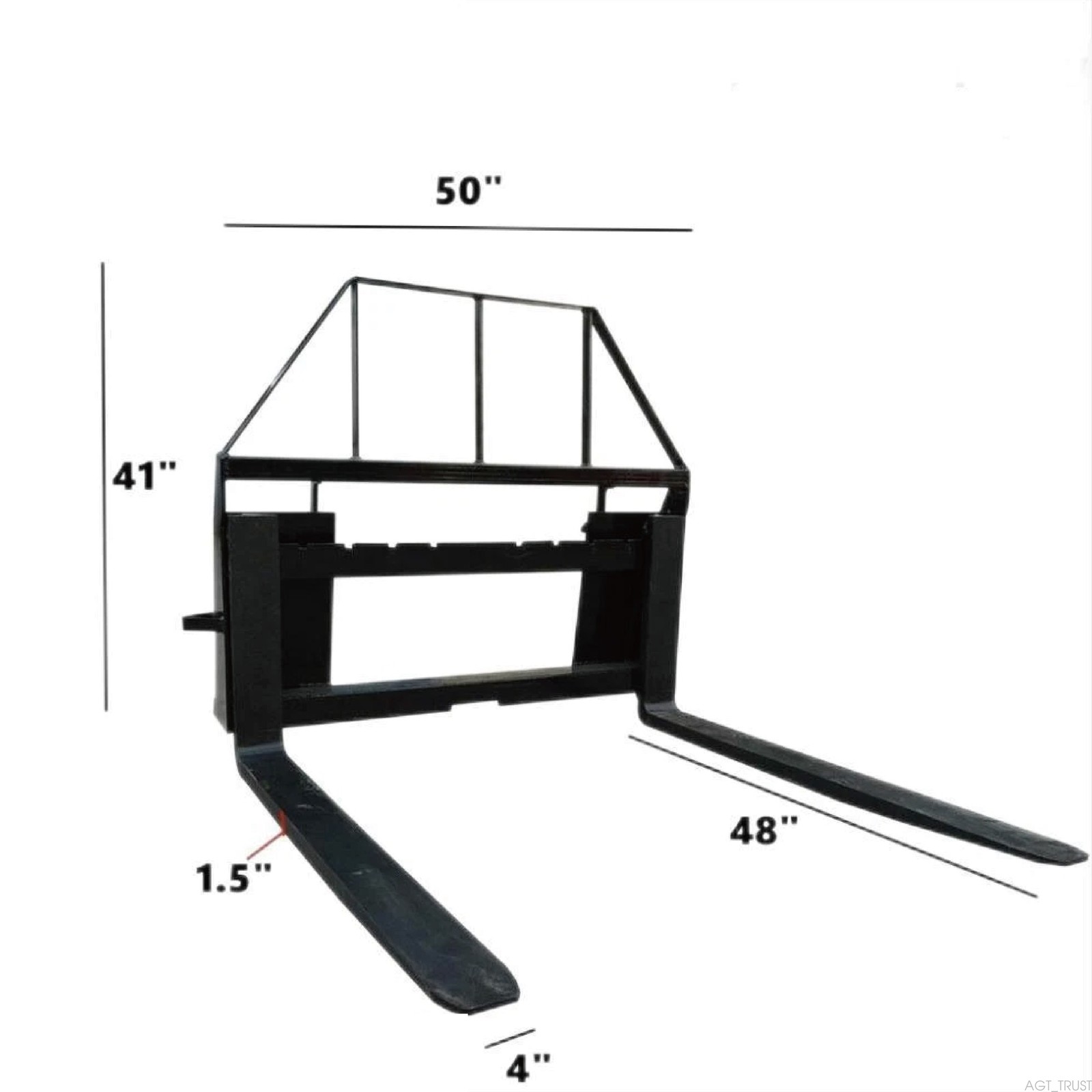 Agrotk 48in Pallet Fork Frame Attachment for Skid Steer Loader Accessories NEW