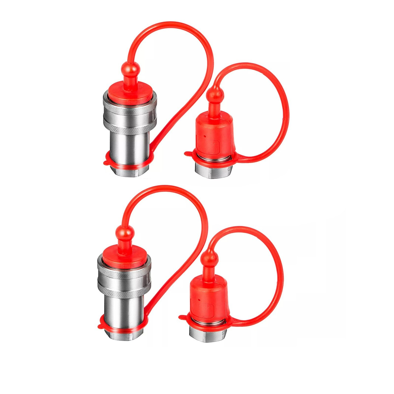 2 Sets of 3/8″ NPT ISO 5675 Quick Connect Hydraulic Couplers / Coupling