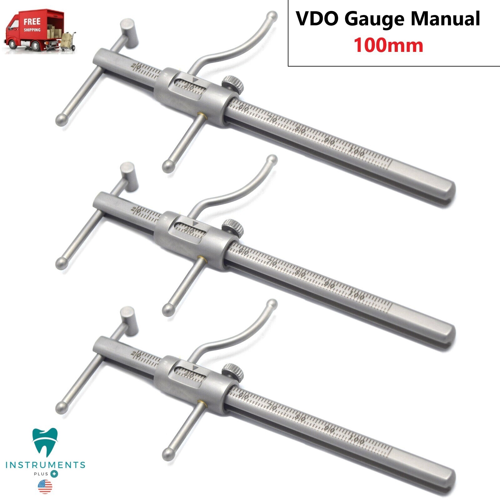 3PCS Venus & Apollo Gauge VDO Gauge Ruler Stainless Steel Fully Autoclavable New