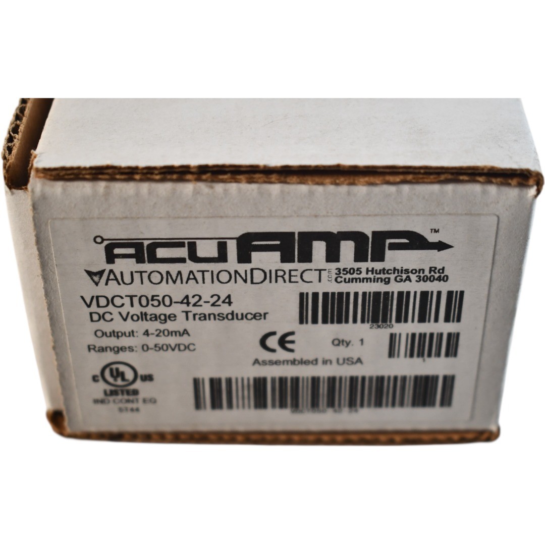 NEW Automation Direct AcuAMP VDCT050-42-24 DC Voltage Transducer 0-50VDC 4-20mA