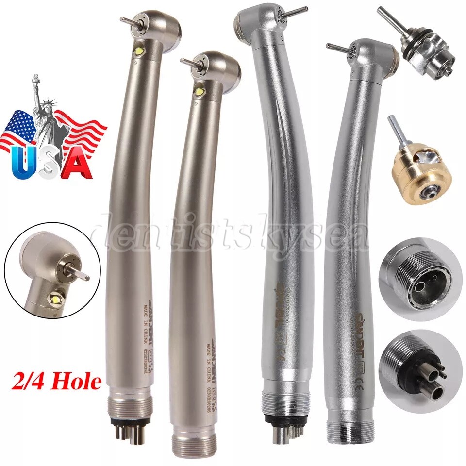 SANDENT Dental LED E-generator / No-LED High Speed Turbine Handpiece 2Hole/4Hole